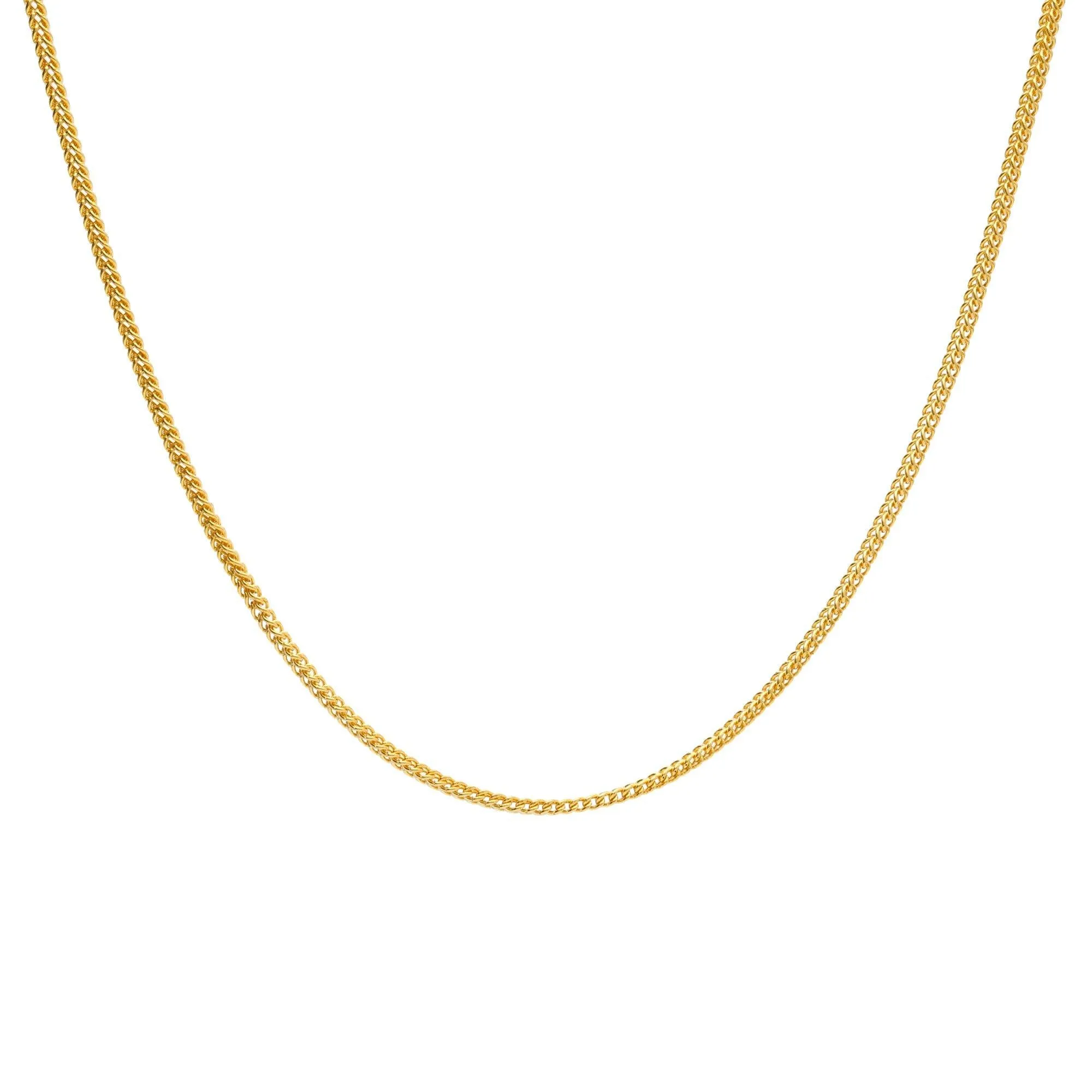 22K Gold Wheat Chain W/ Length 16 inches