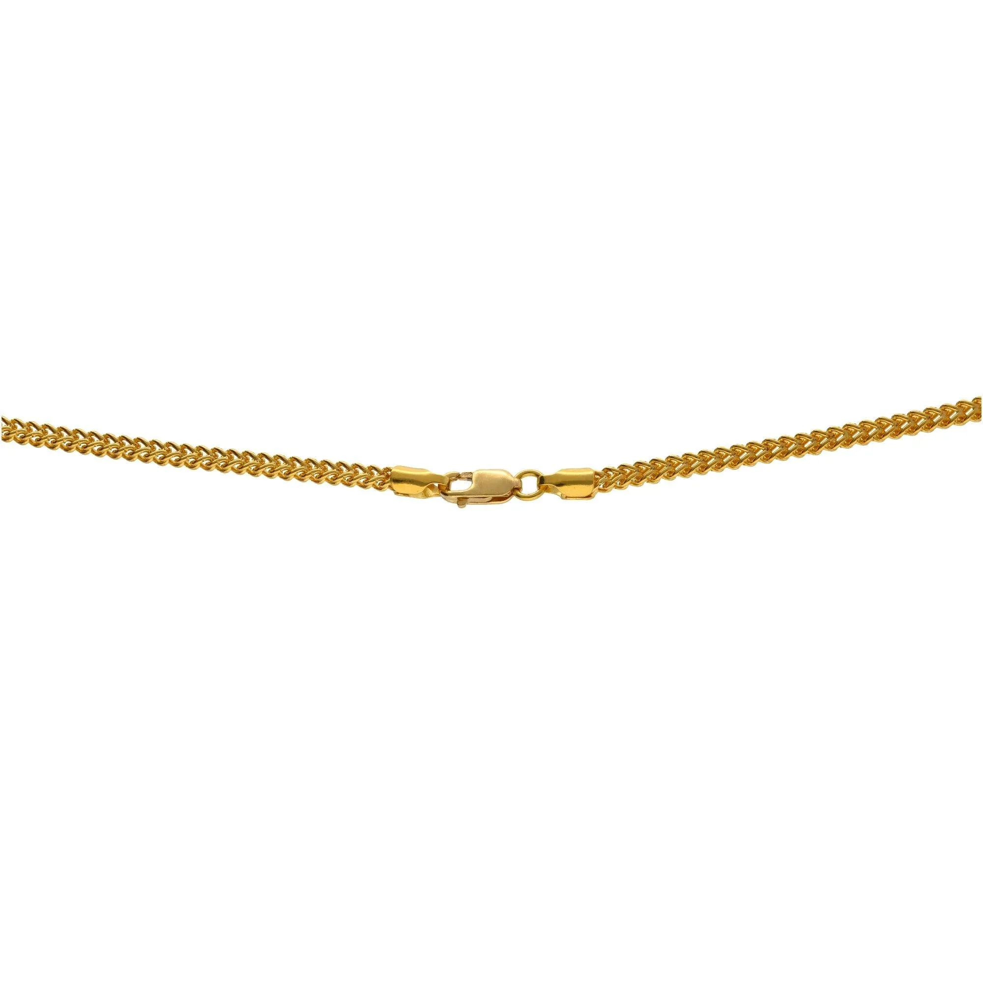 22K Gold Wheat Chain W/ Length 16 inches