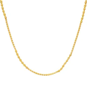 22K Yellow Gold Beaded Chain (13.6gm)