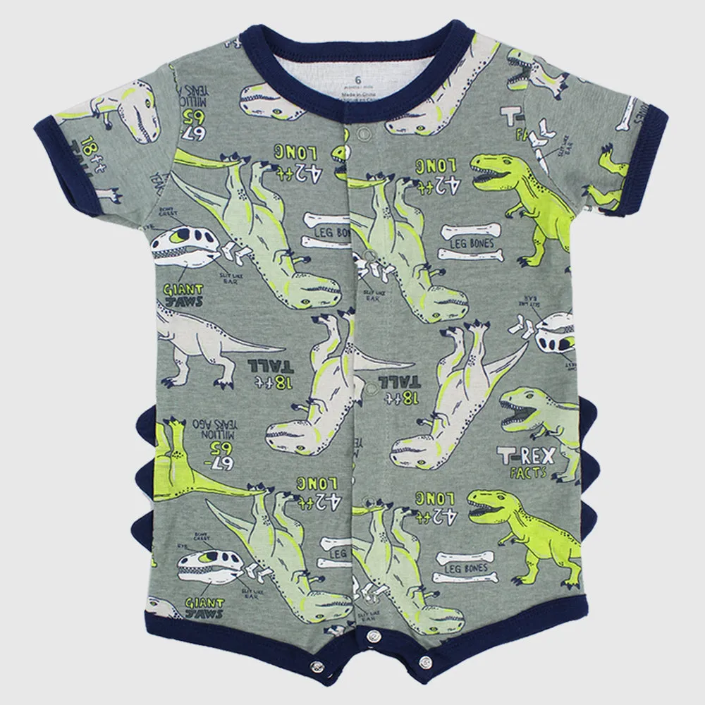 42 Ft Long Dinos Short-Sleeved Romper