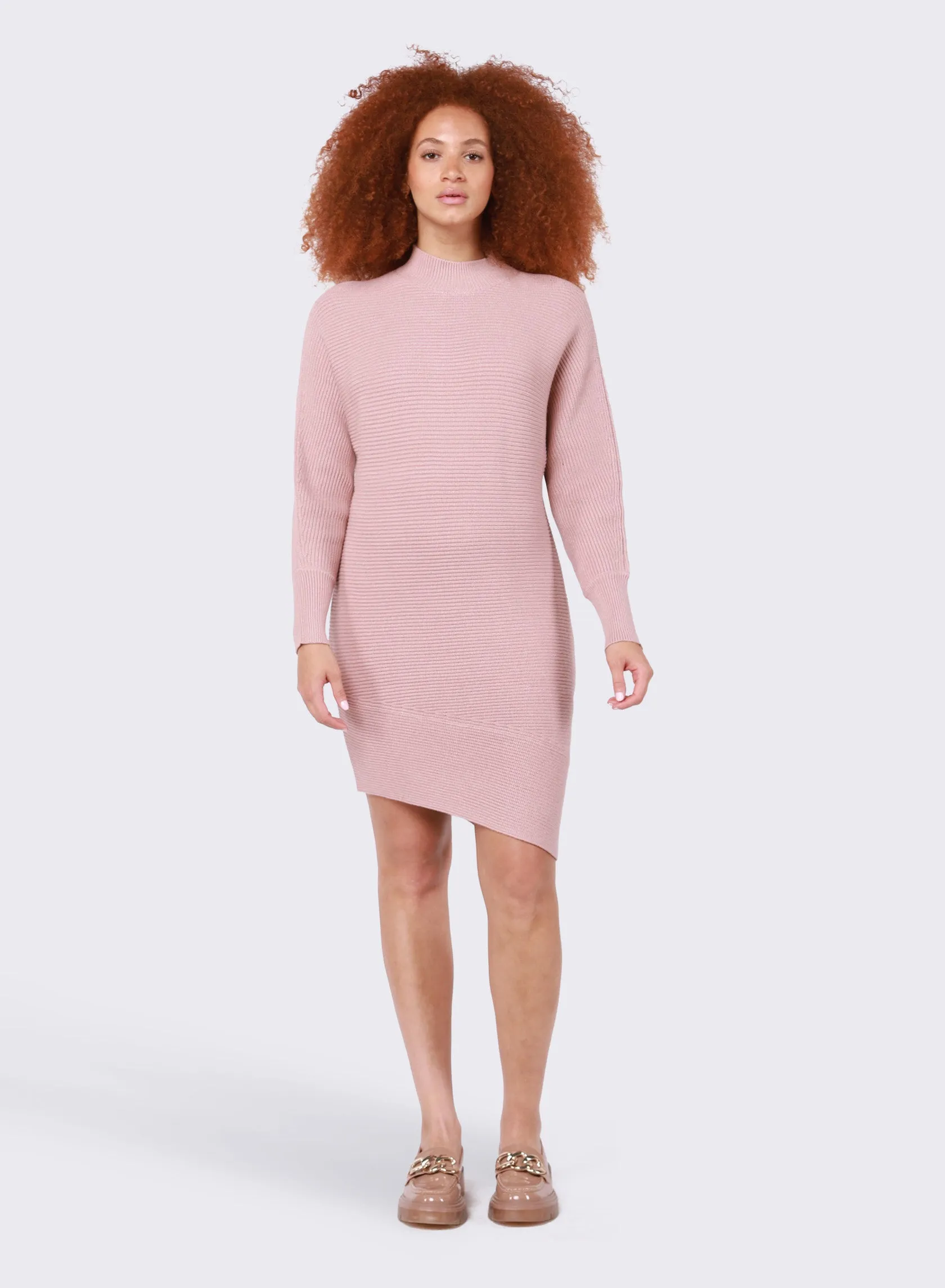 A Little Edge Asymmetrical Sweater Dress