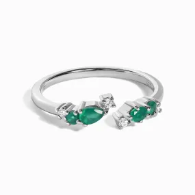 Adjustable Green Onyx Ring Flourish - May Birthstone