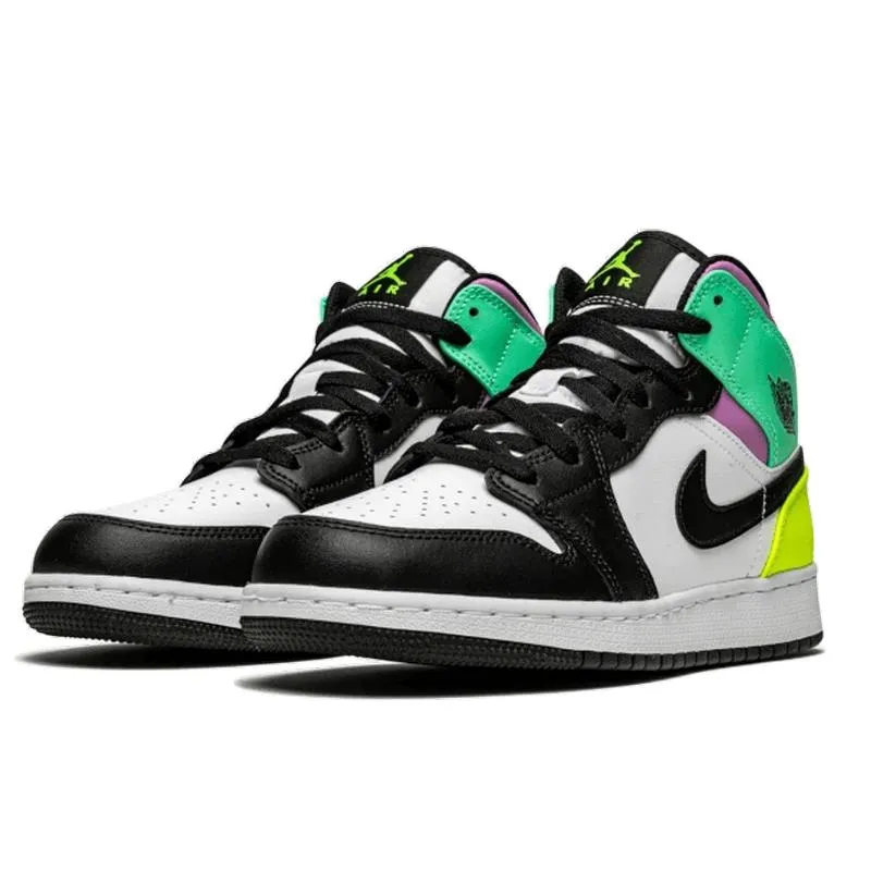 Air Jordan 1 Mid Pastel Black Toe (GS)