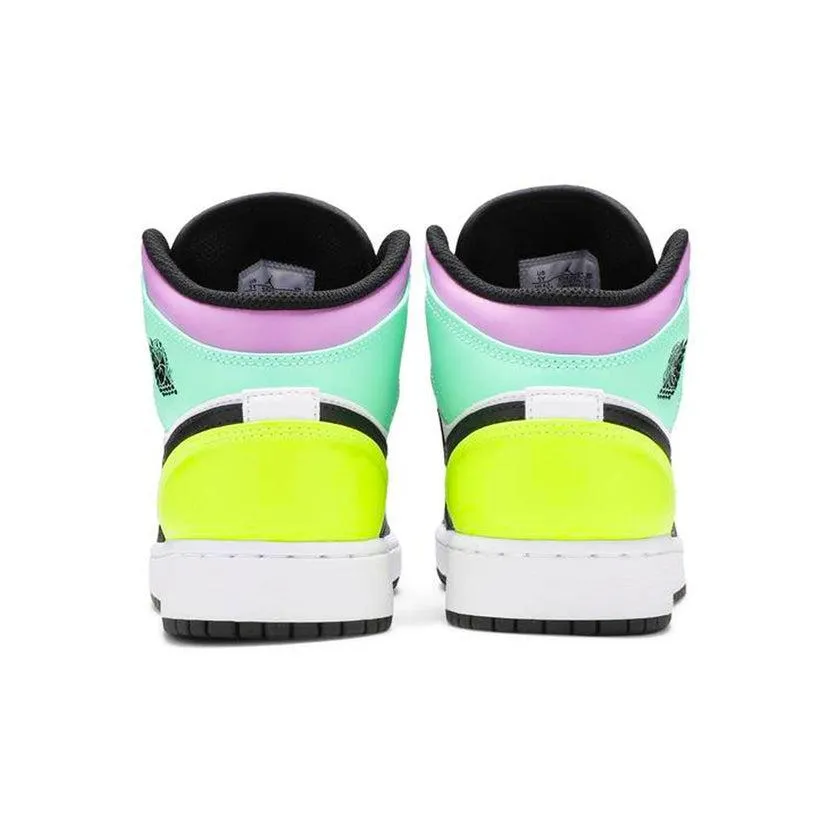 Air Jordan 1 Mid Pastel Black Toe (GS)