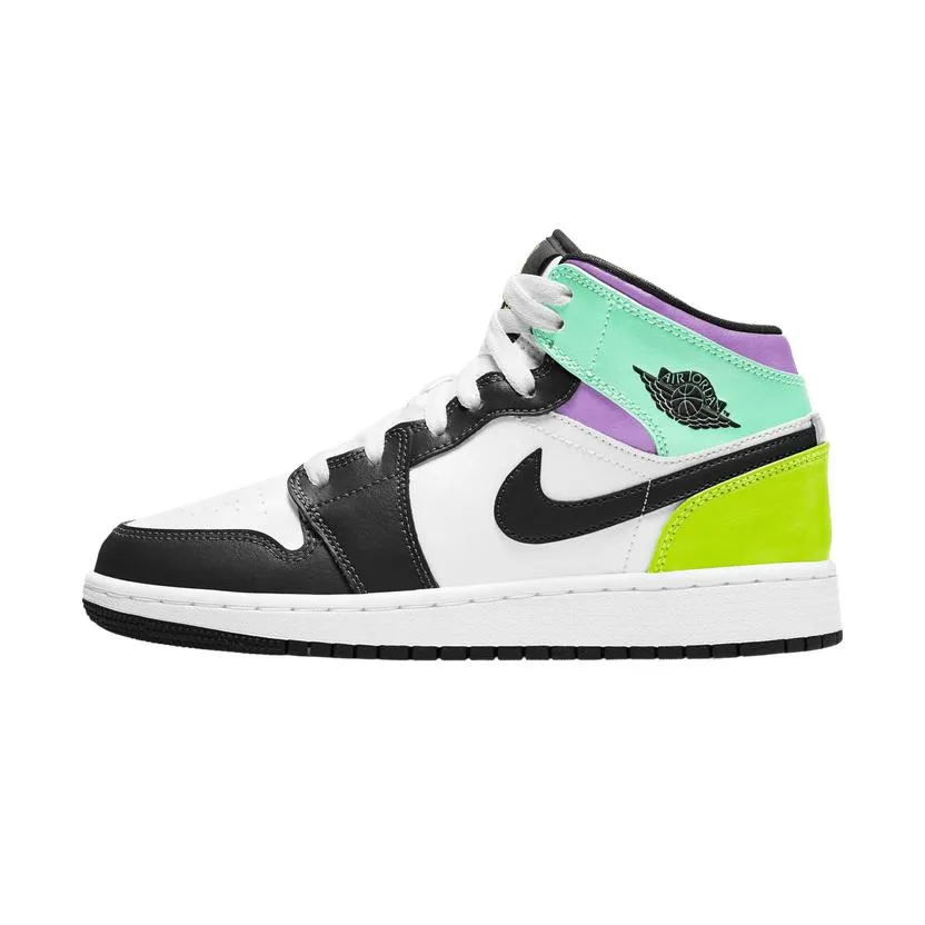 Air Jordan 1 Mid Pastel Black Toe (GS)