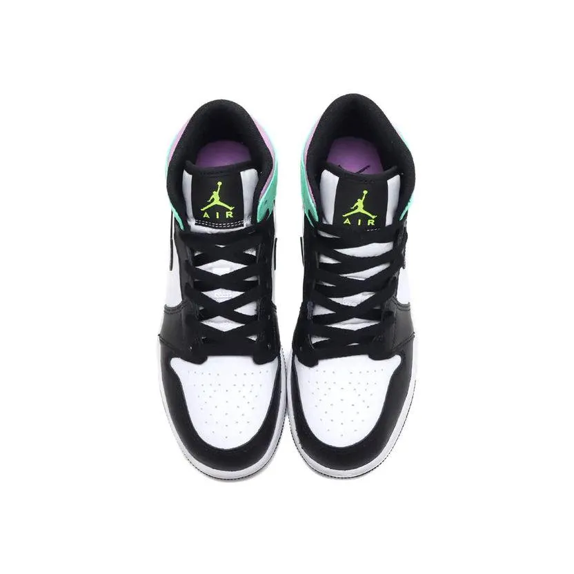 Air Jordan 1 Mid Pastel Black Toe (GS)