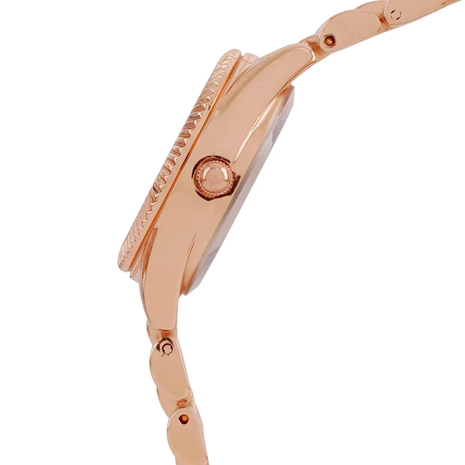 Arina All Rosegold Metallic Strap Watch