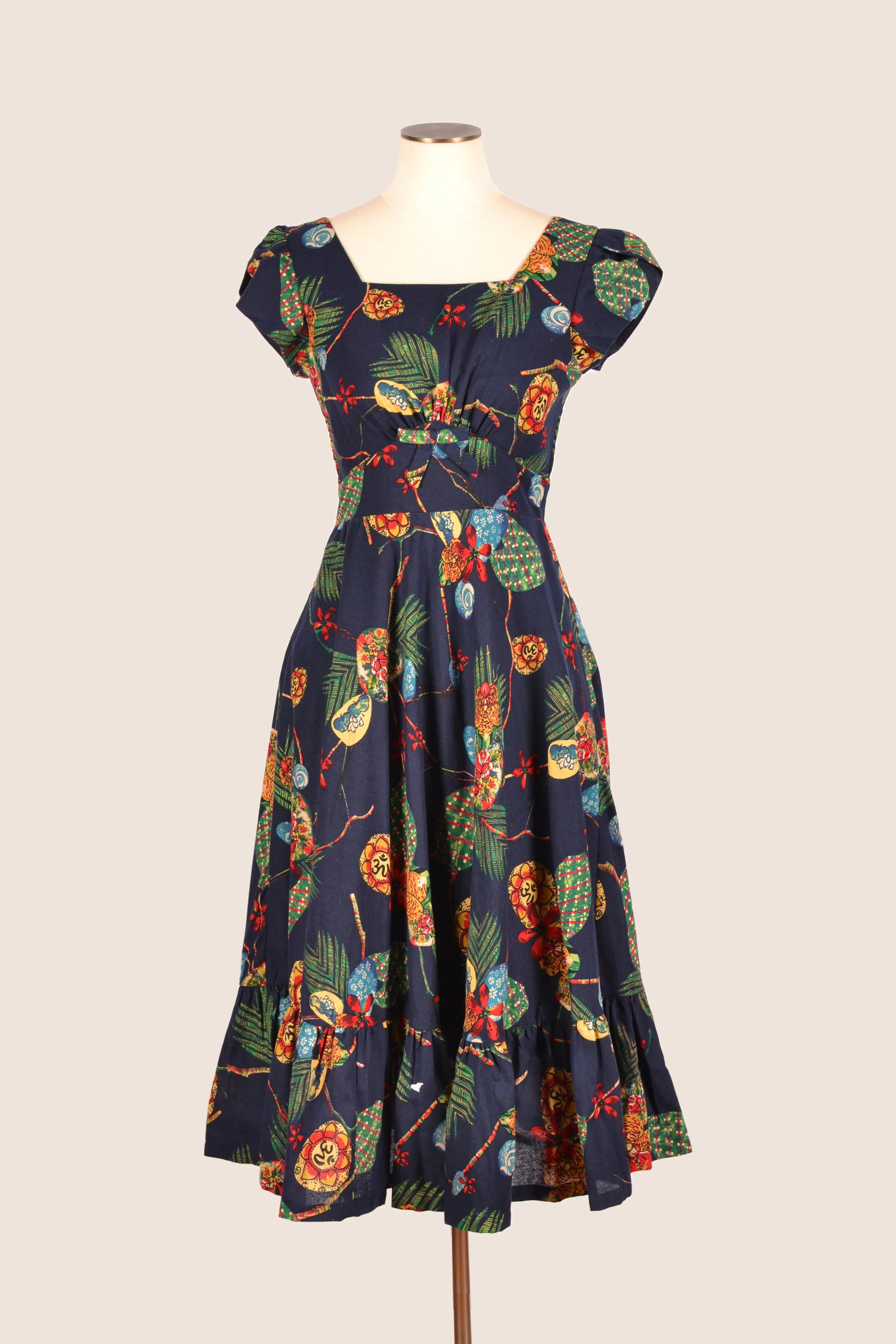 Astrid Blue Tropical Dress