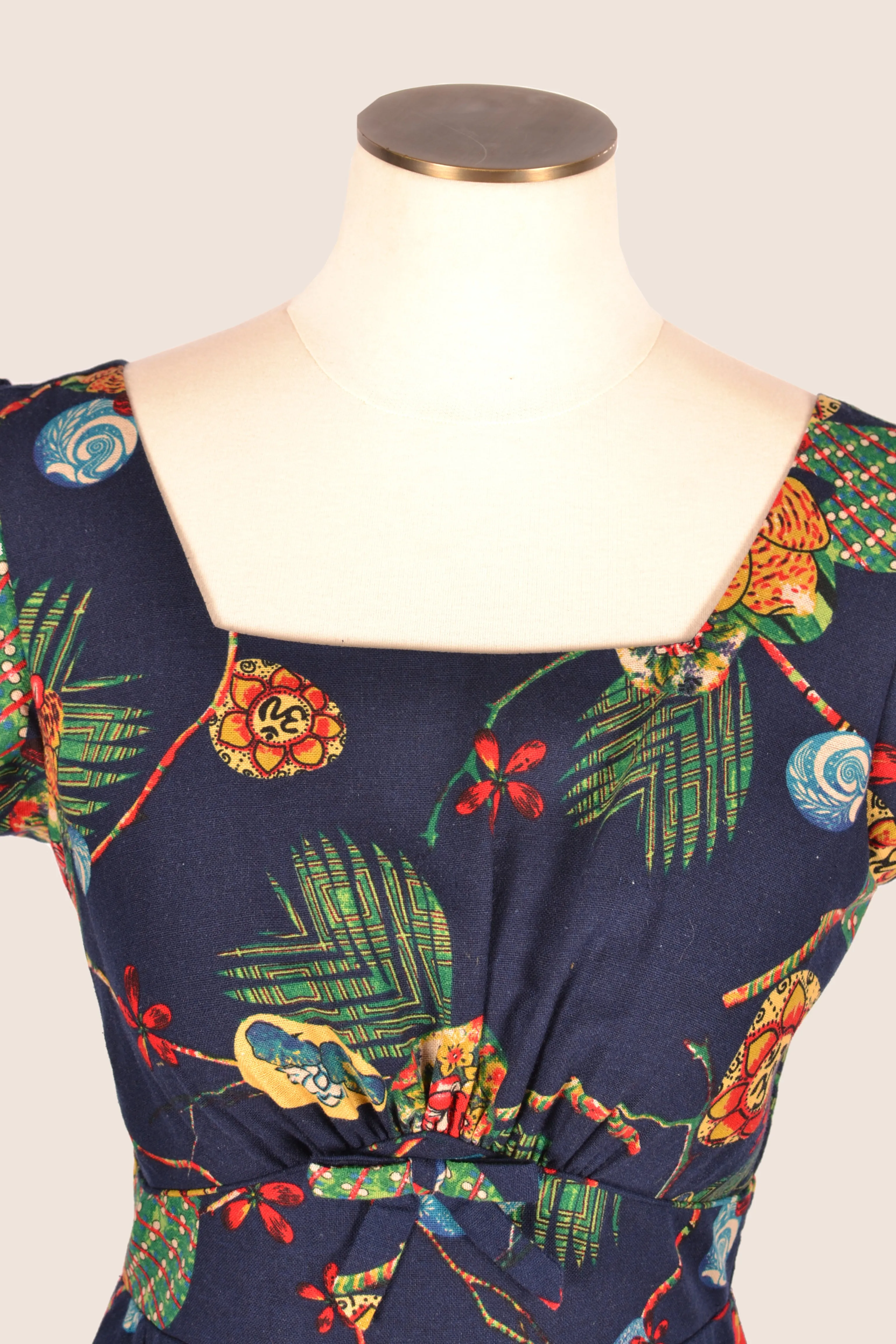 Astrid Blue Tropical Dress