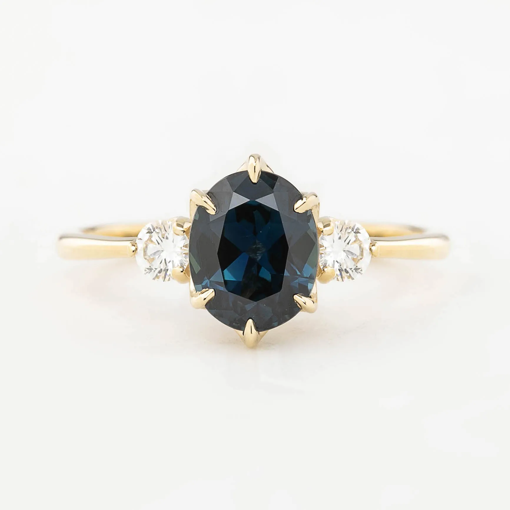 Ayana Ring - 1.69ct Teal Blue Queensland Sapphire (One of a kind)