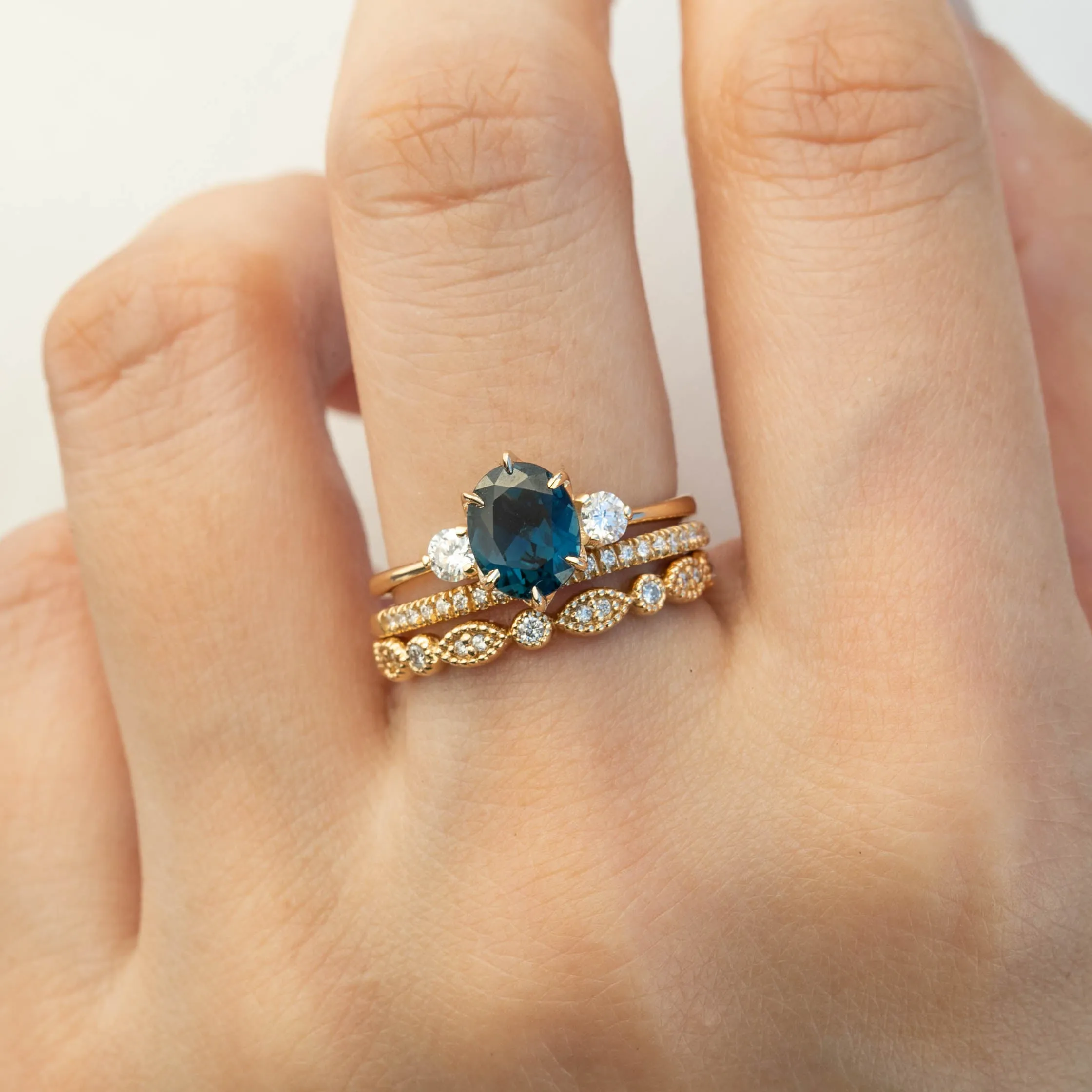 Ayana Ring - 1.69ct Teal Blue Queensland Sapphire (One of a kind)