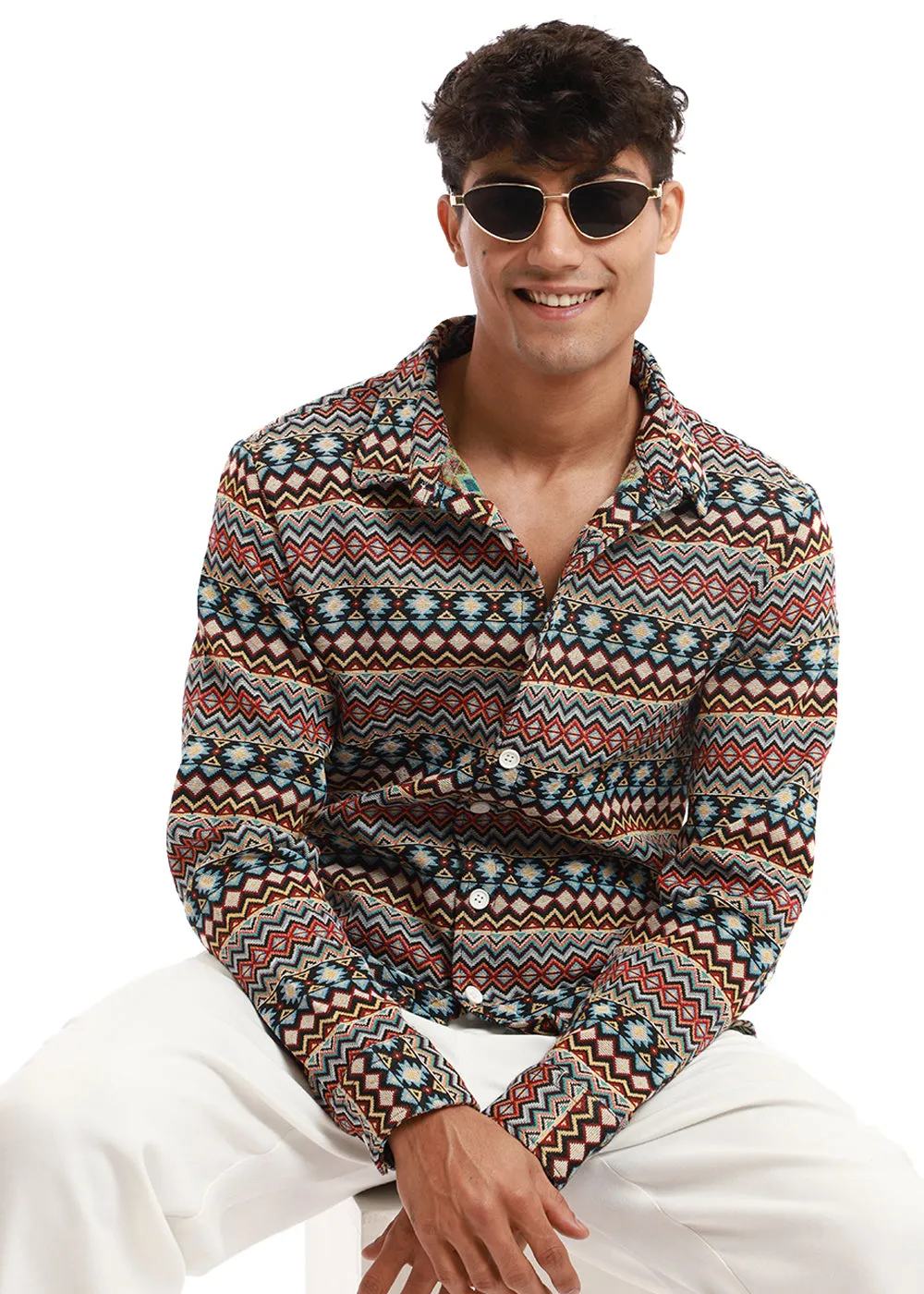 Aztec Jacquard Shacket