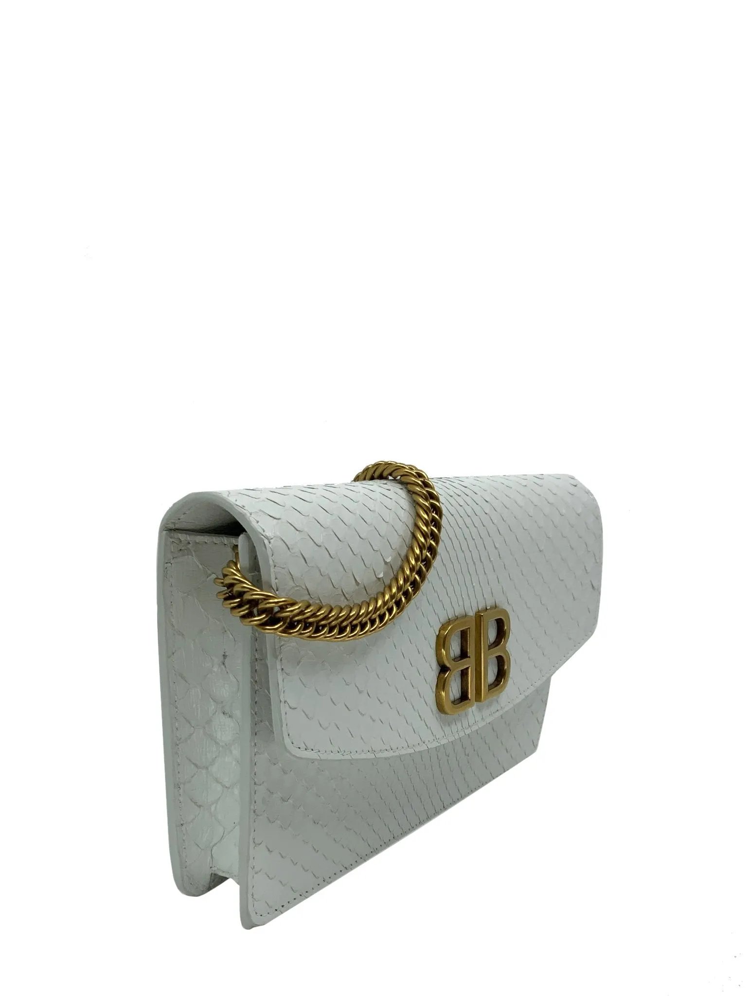 Balenciaga BB Snakeskin Wallet on Chain Bag