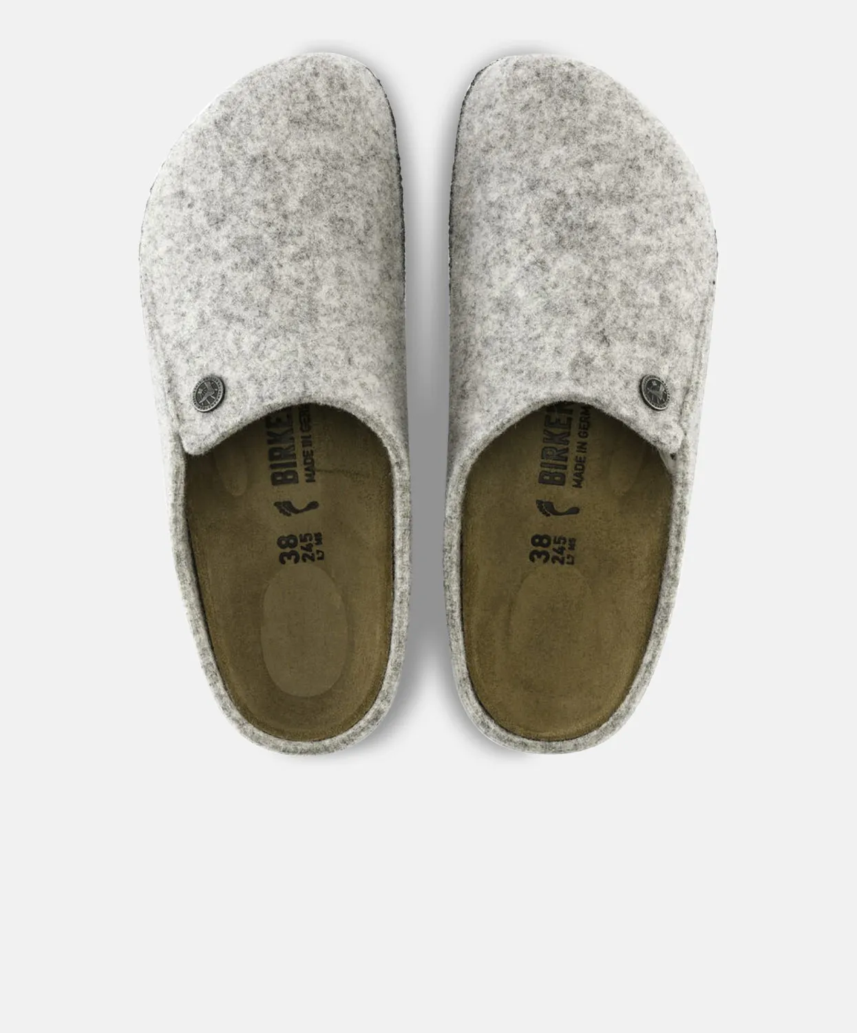 Birkenstock Kids Zermatt Wool Felt Light Grey Clogs