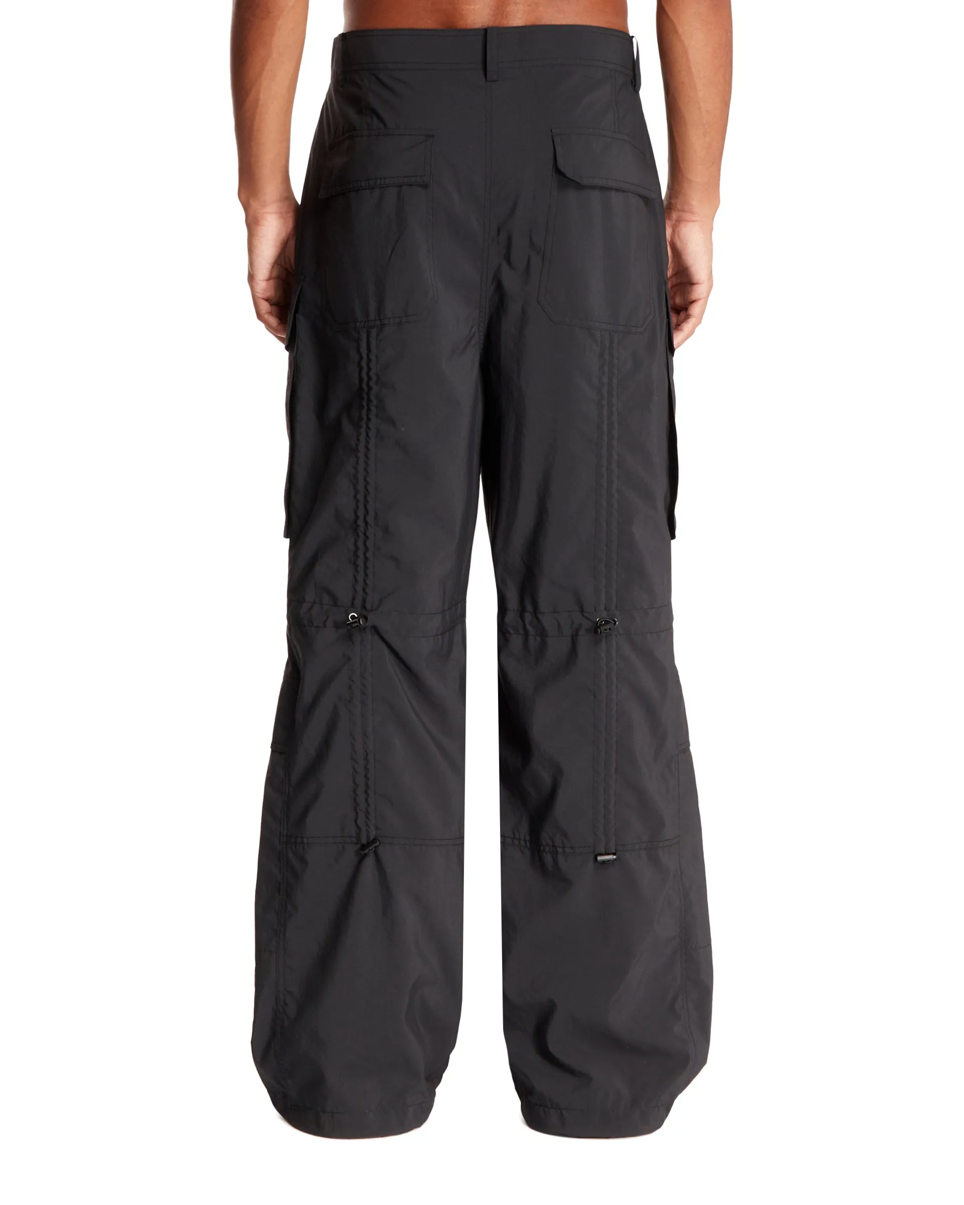 Black Adjustable Utility Trousers