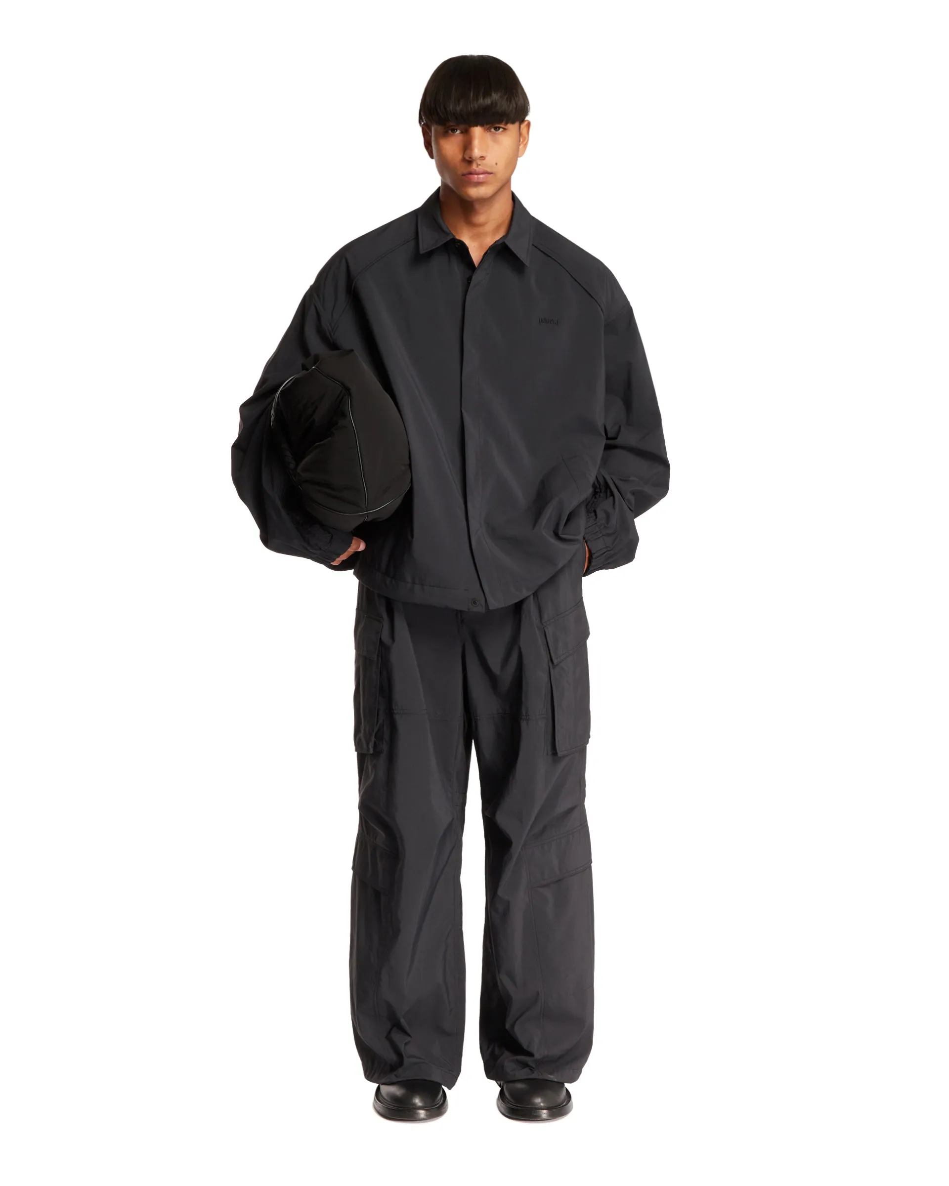 Black Adjustable Utility Trousers