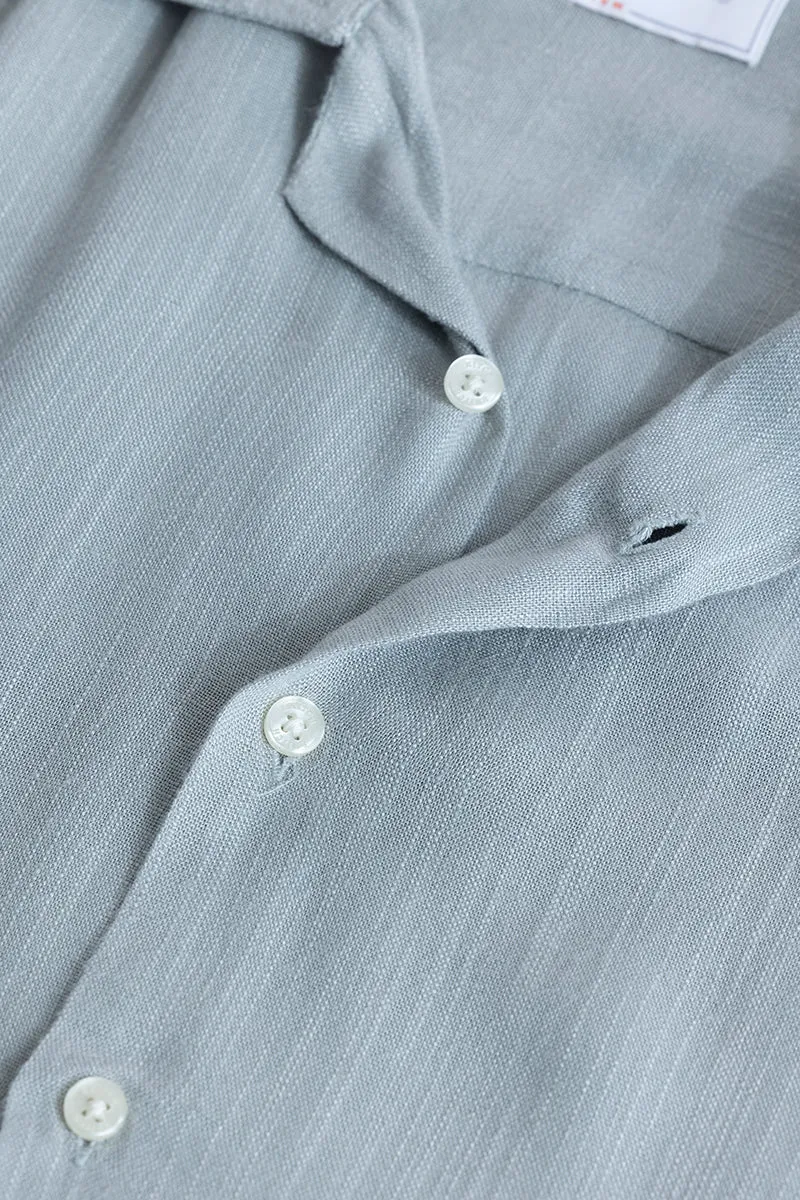 Blissfull Linen Blend Grey Shirt