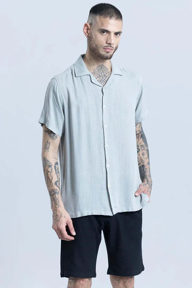 Blissfull Linen Blend Grey Shirt