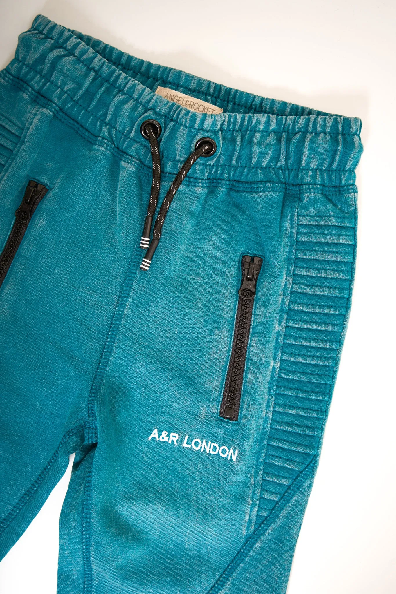 Boys Acid Wash Blue Joggers