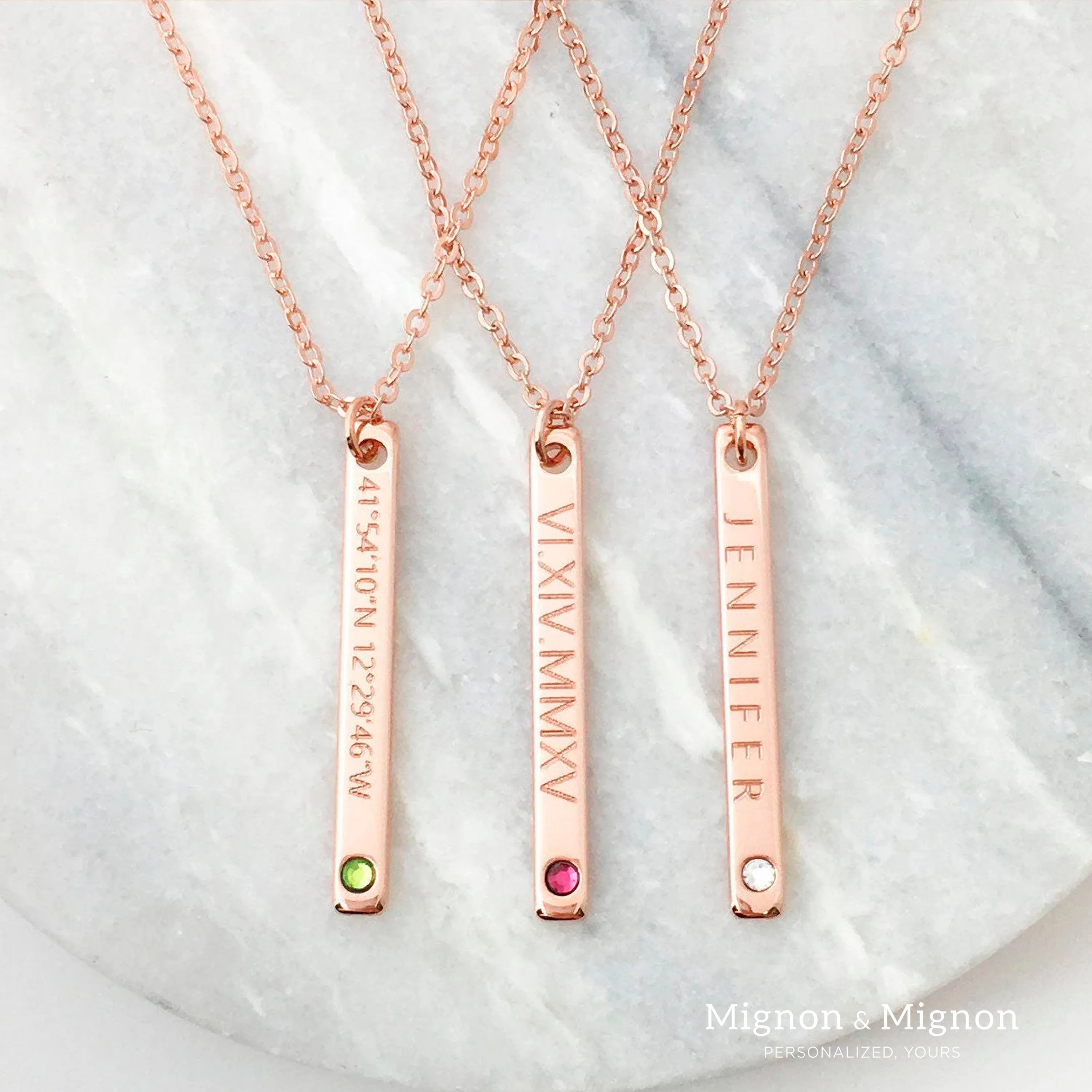 Brinley Personalized Birthstone Necklace