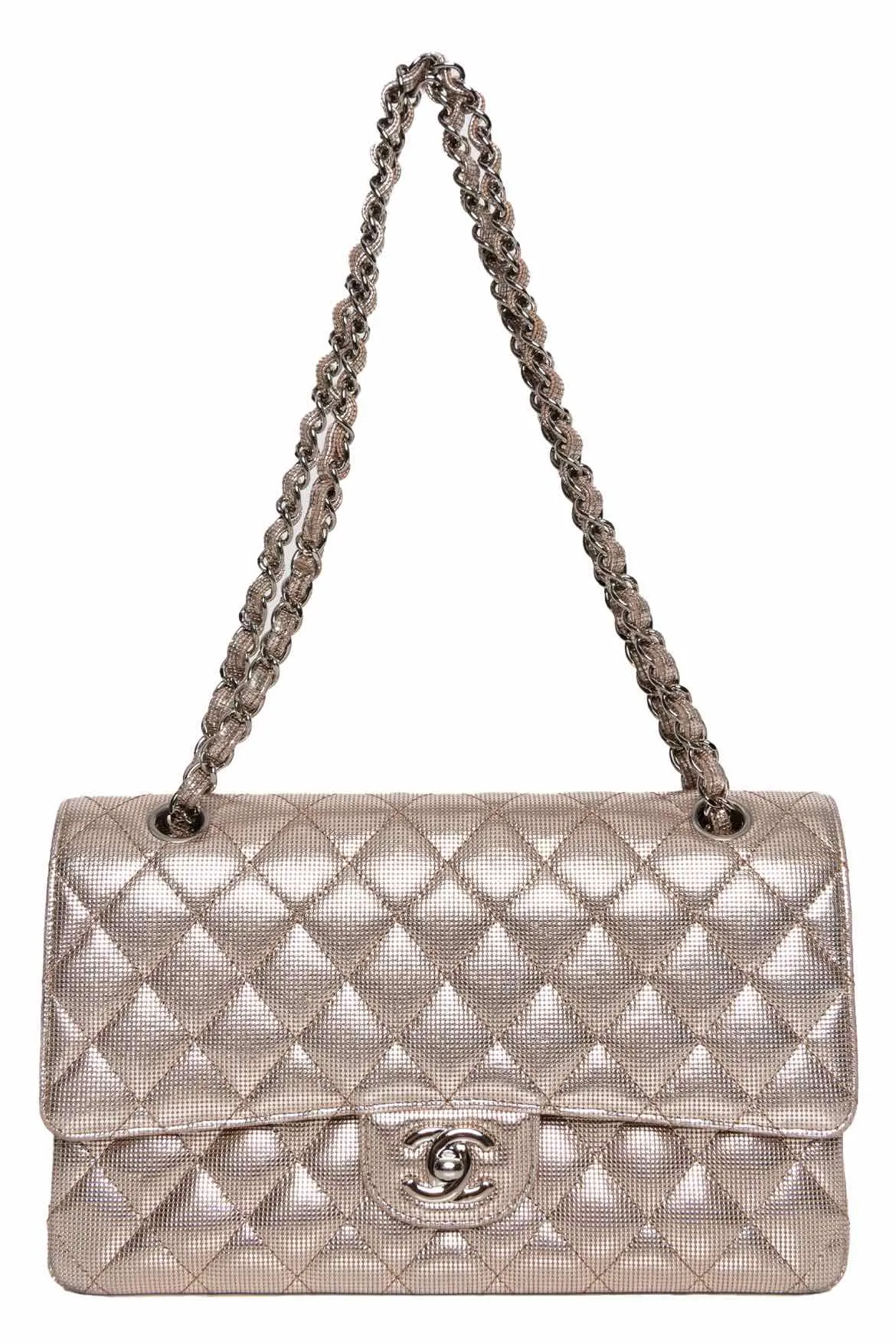 Chanel Purse Metallic Pixel Medium Double Flap