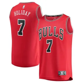 Chicago Bulls Justin Holiday Fanatics Branded Fast Break Player Icon Jersey Kids - Red | Ireland V1722A8