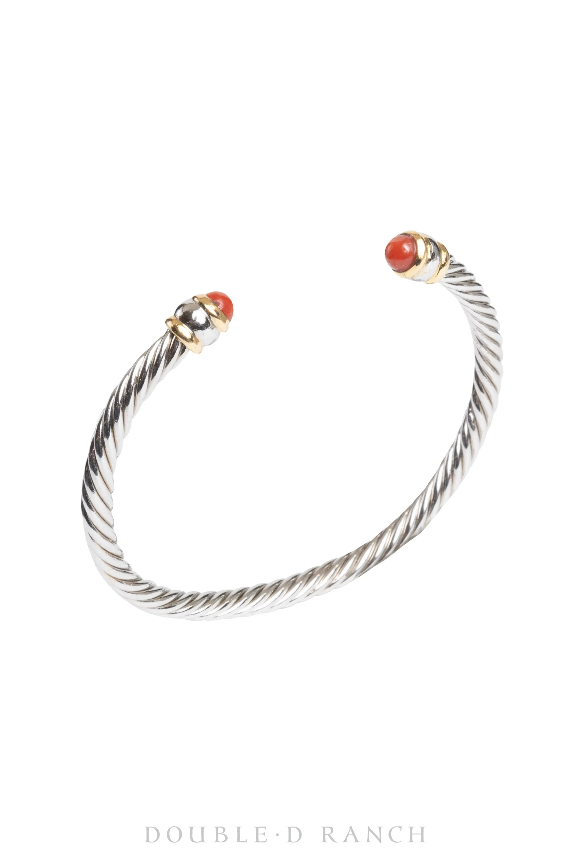 Cuff, Diamond Collection, Rope, Coral, Contemporary, 3480