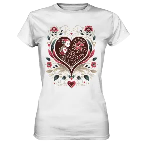 Damen T-Shirt mit Herzmotiv "Botanical Robot"