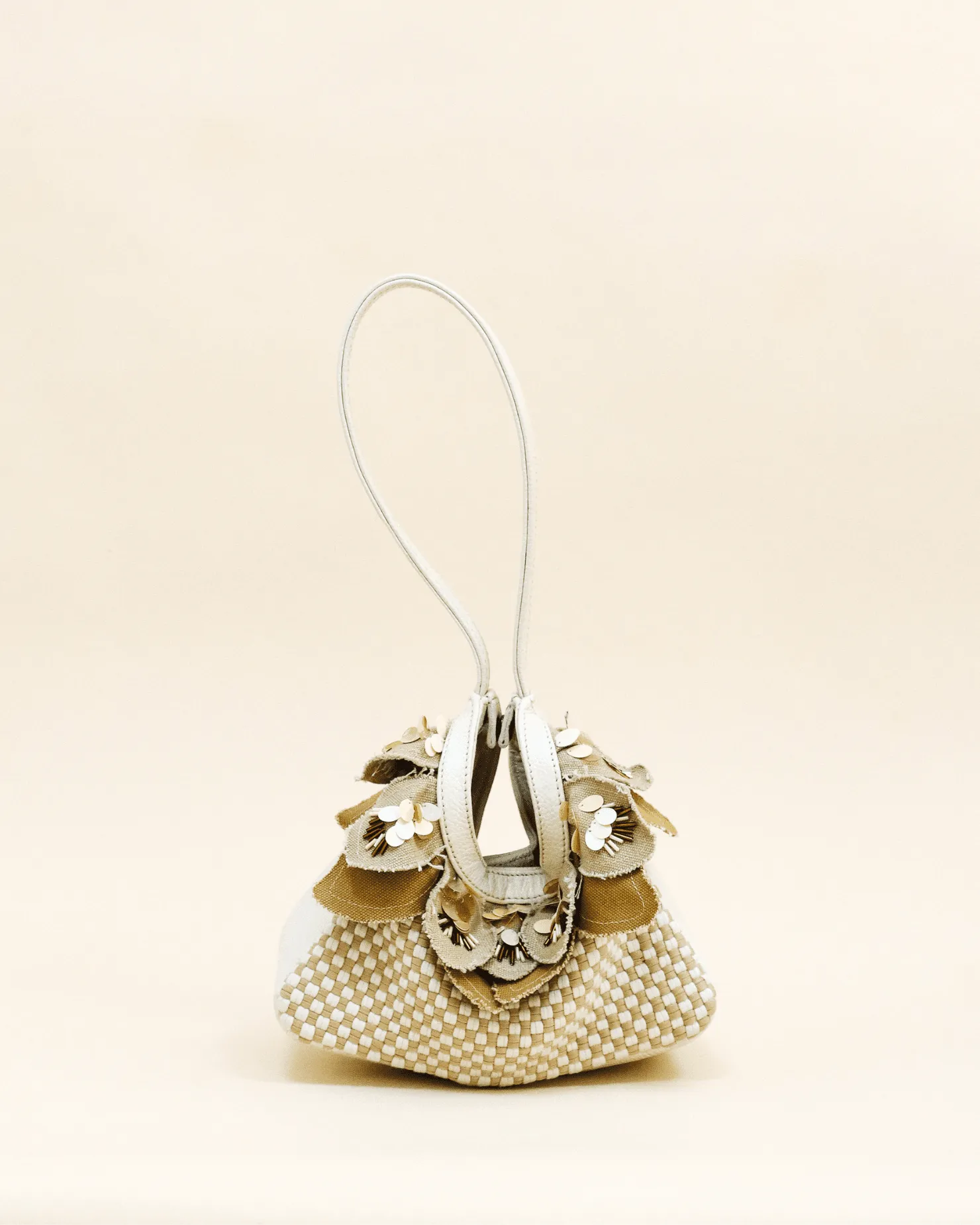 Dangwa Mini Hobo Bag Beige