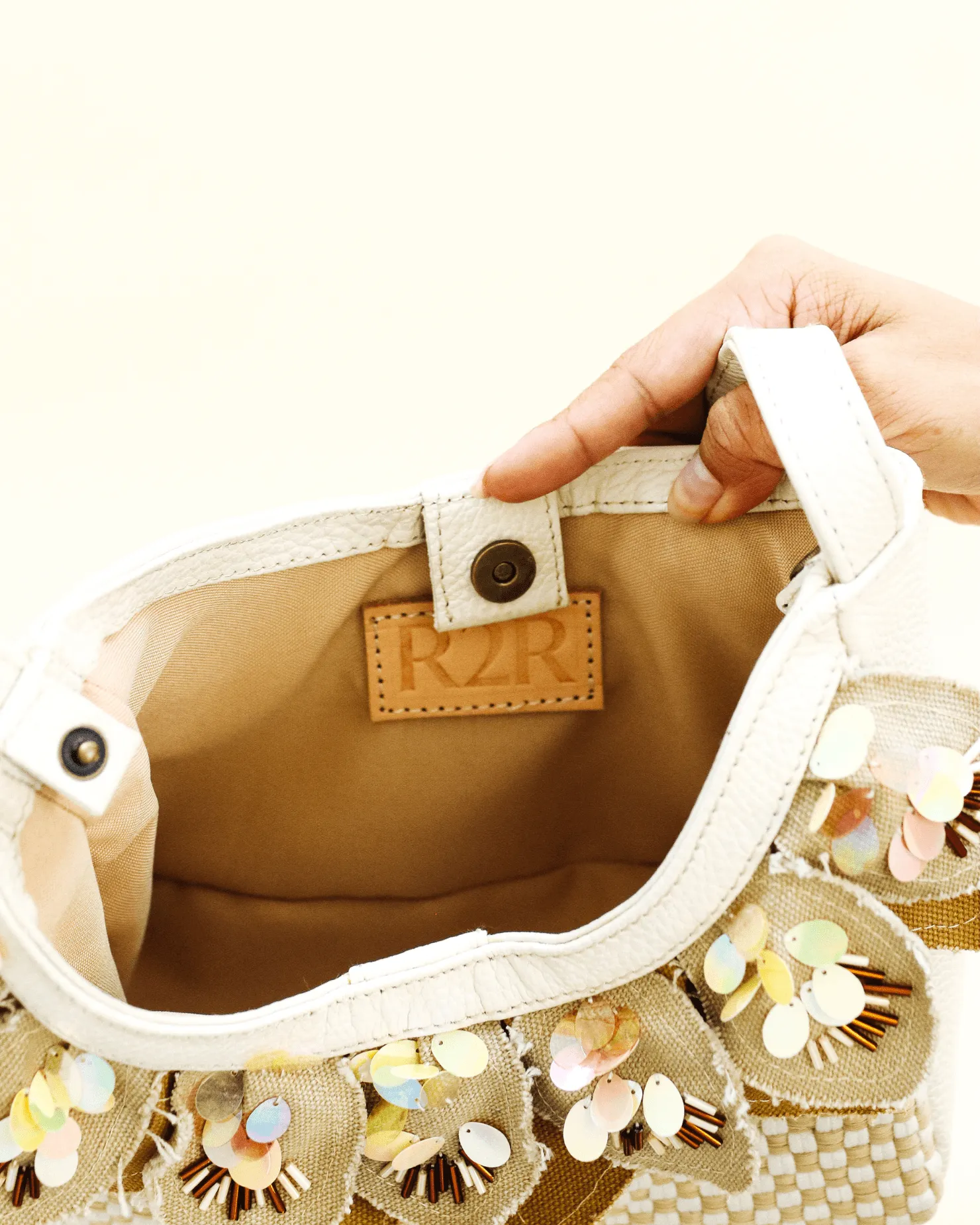 Dangwa Mini Hobo Bag Beige