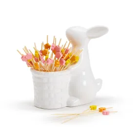 Easter Bunny with 20 Multi-Colored Flower Picks -