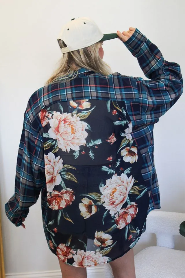 Floral Back Flannel #1