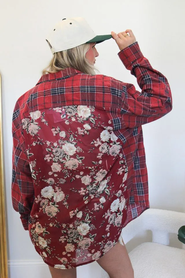 Floral Back Flannel #3