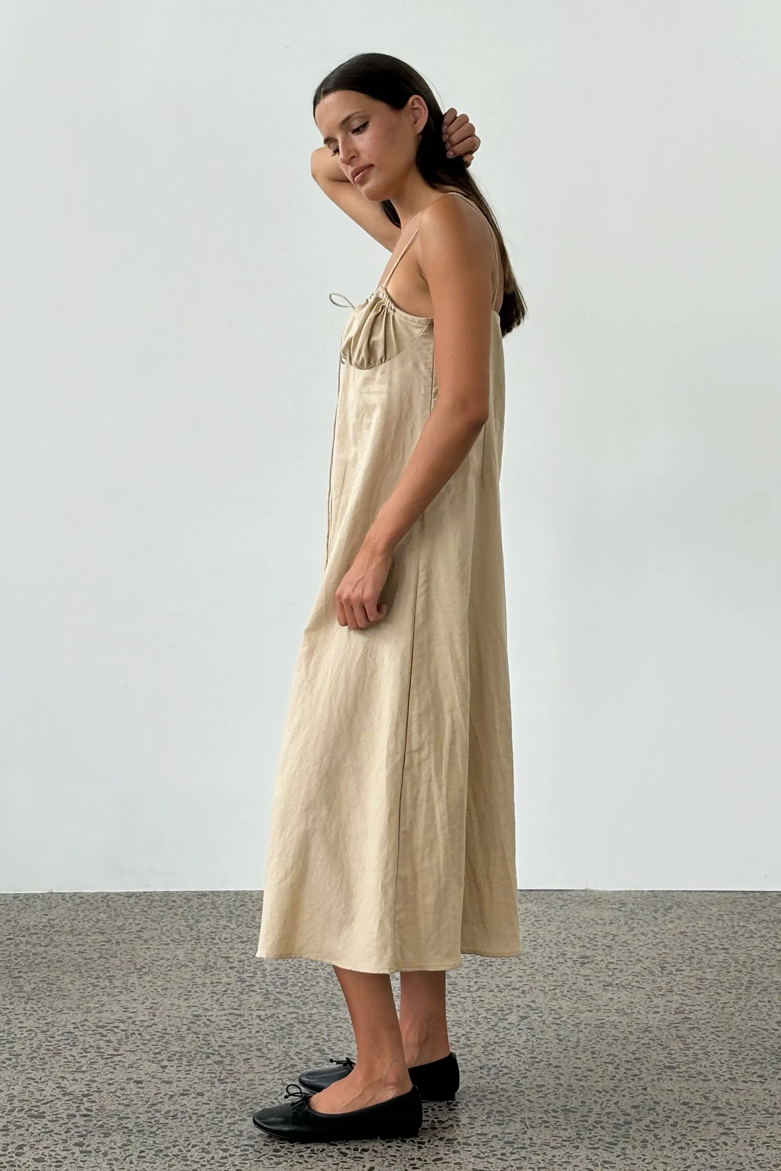 Frou Frou Dress in Sand