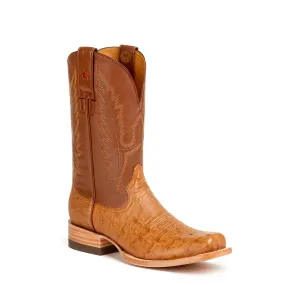 Gavel Men's Arroyo Smooth Ostrich Stockman Boots - Cognac