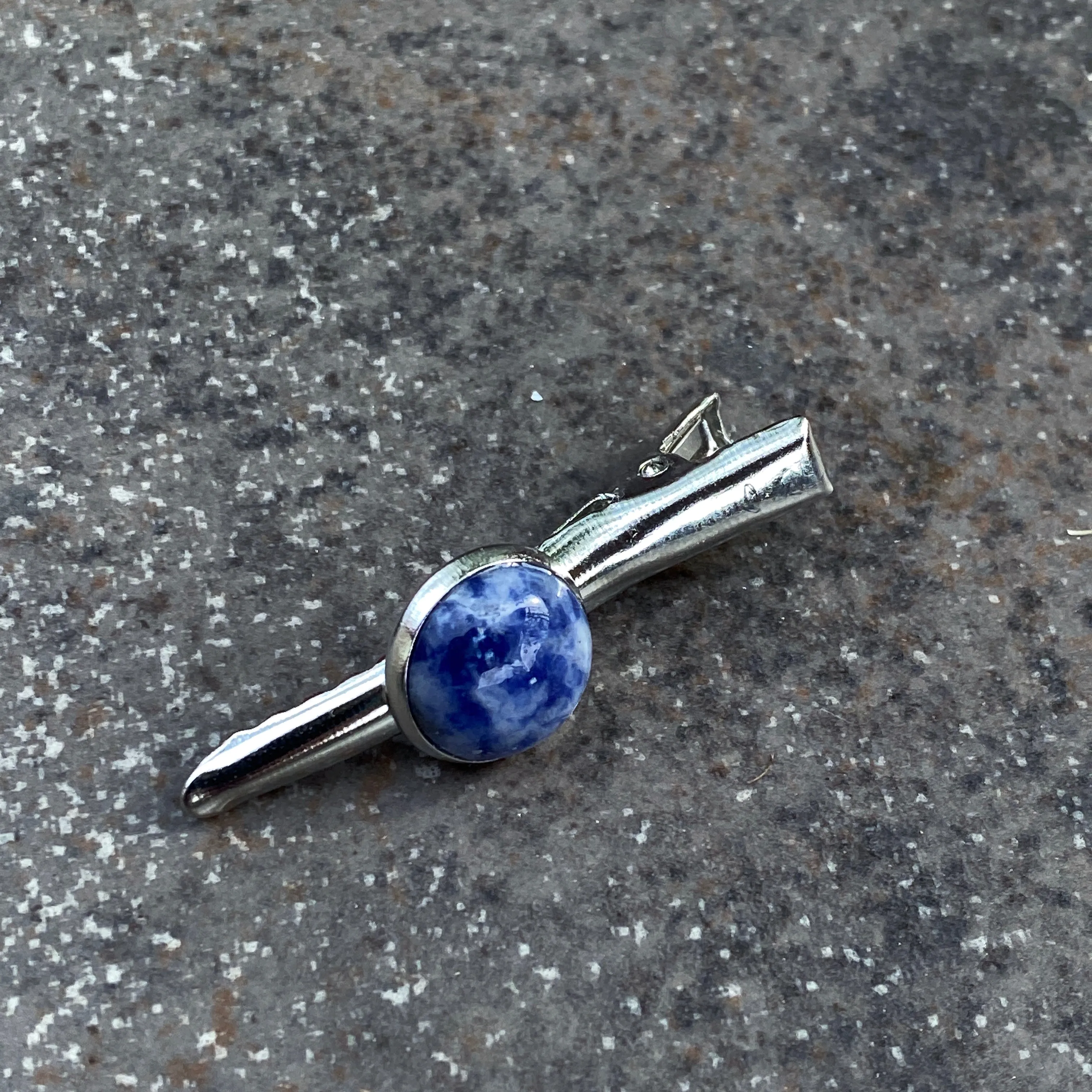 Genuine Gemstones on Metal Hairclips