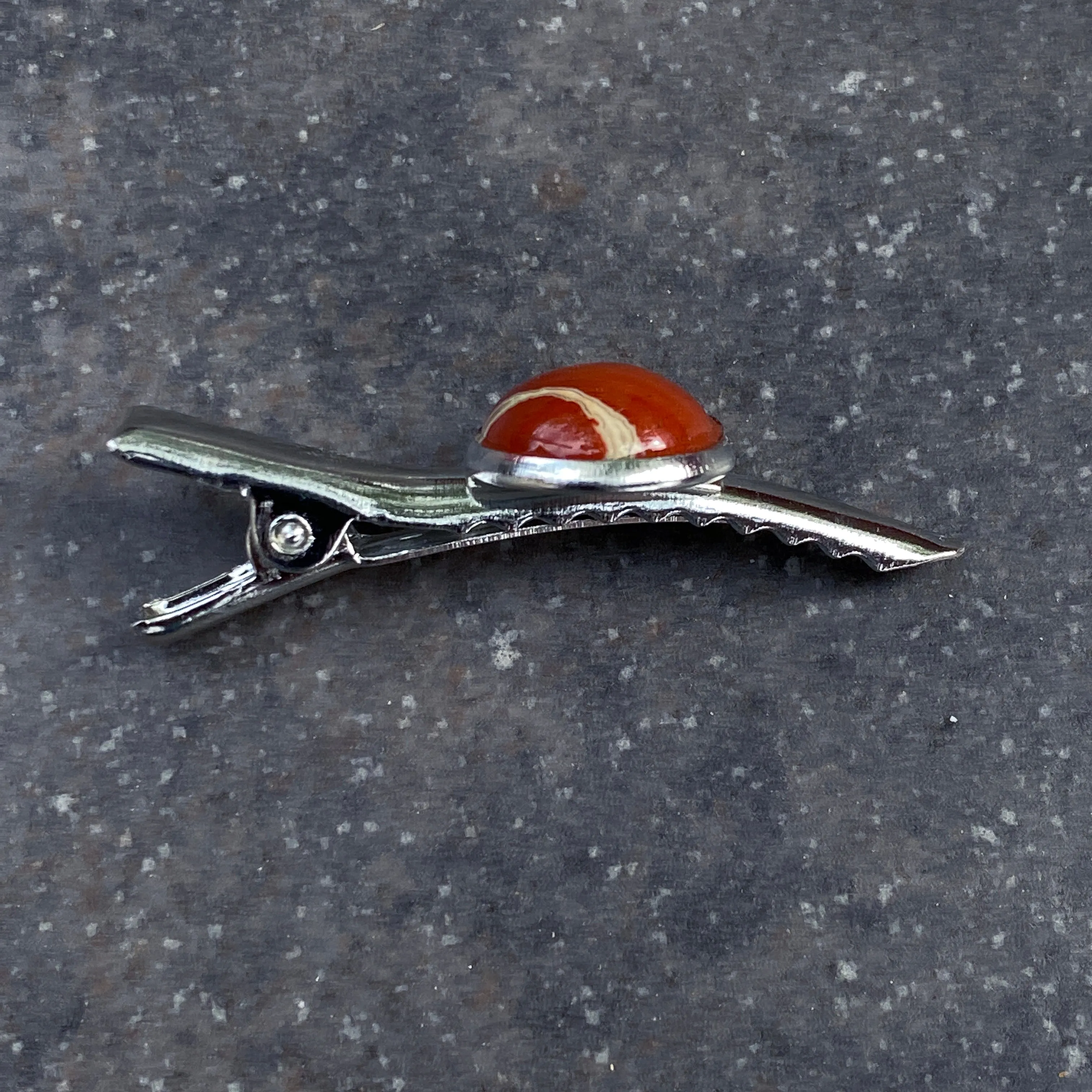 Genuine Gemstones on Metal Hairclips