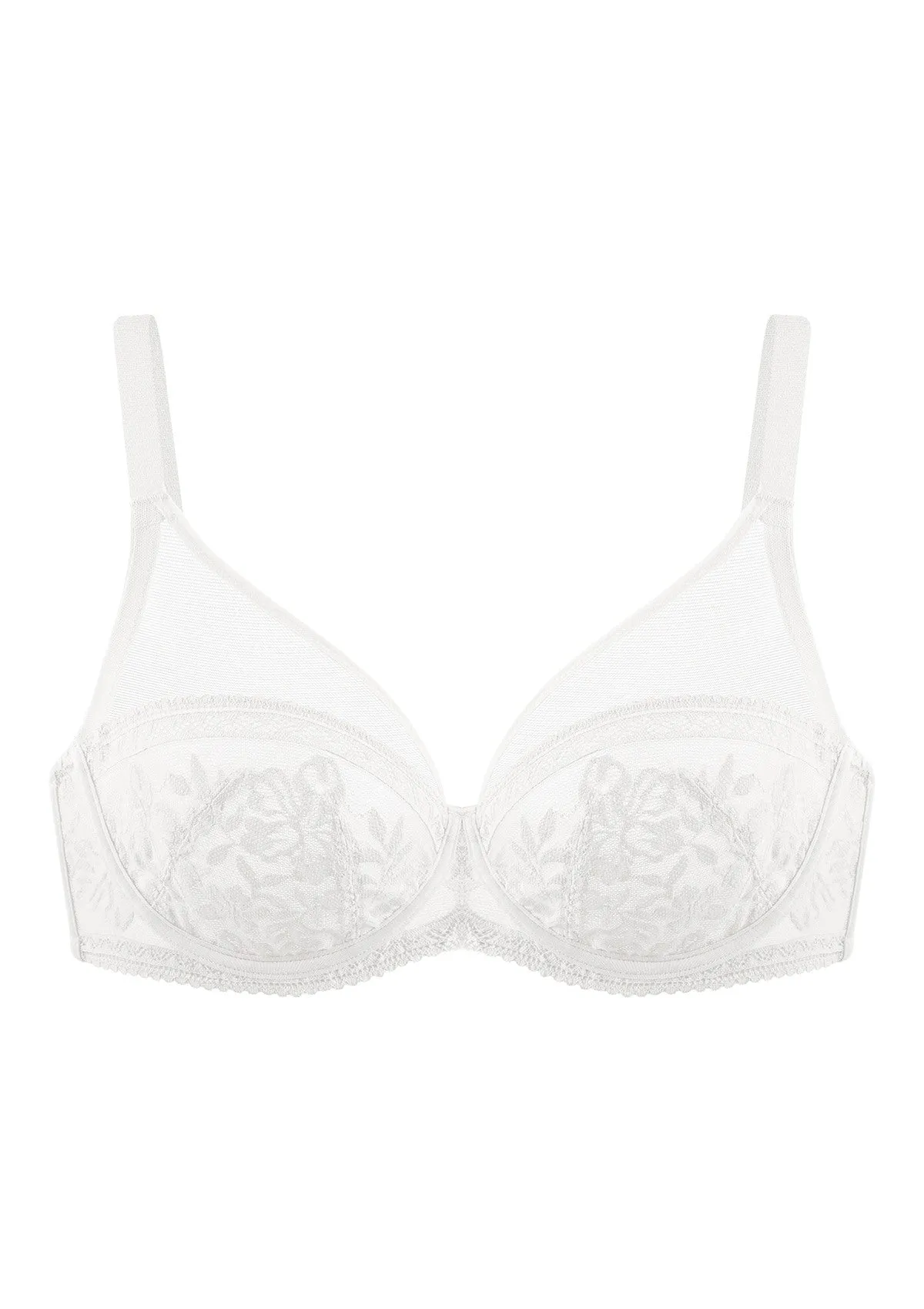 Gladioli White Lace Unlined Underwire Bra Set