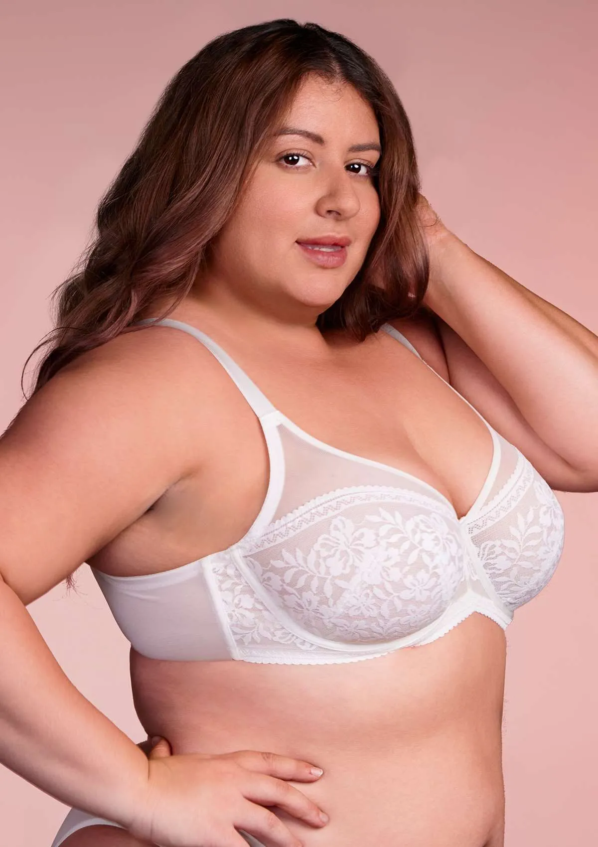 Gladioli White Lace Unlined Underwire Bra Set