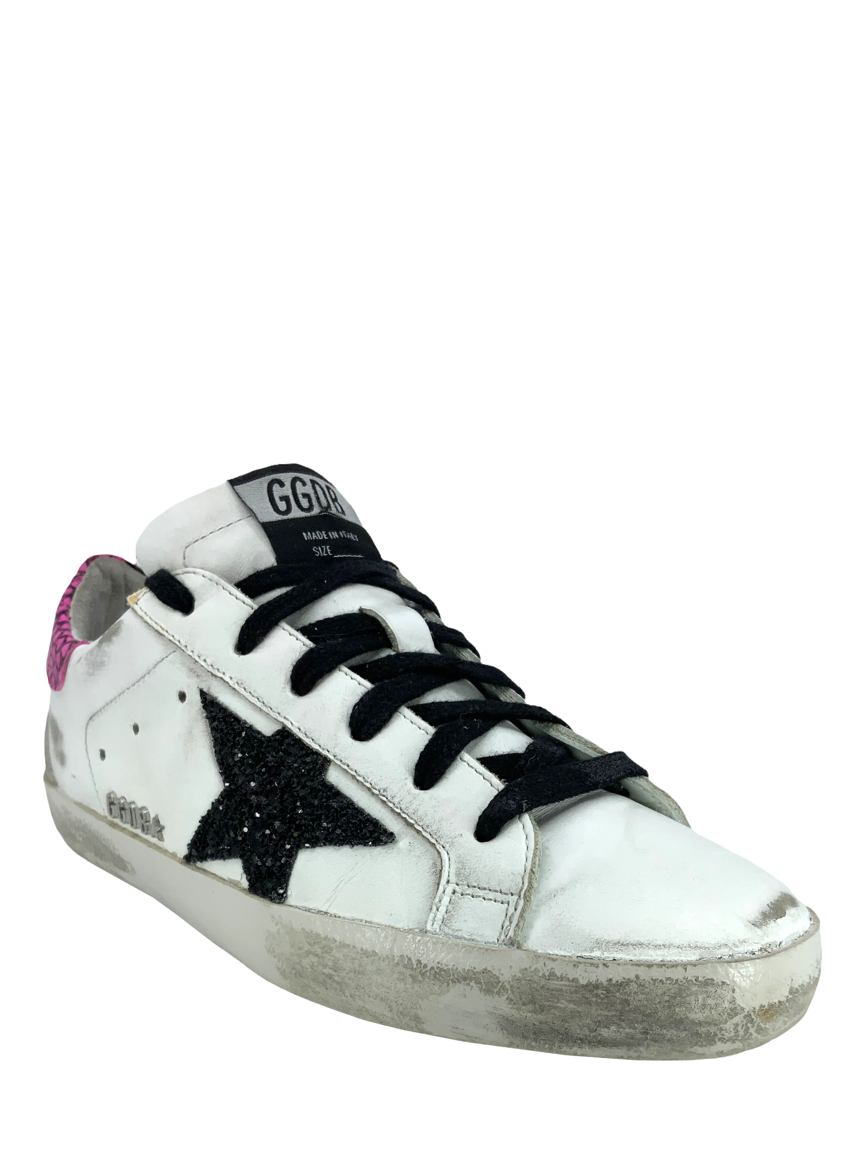 Golden Goose Superstar Glitter Low-Top Sneakers Size 5