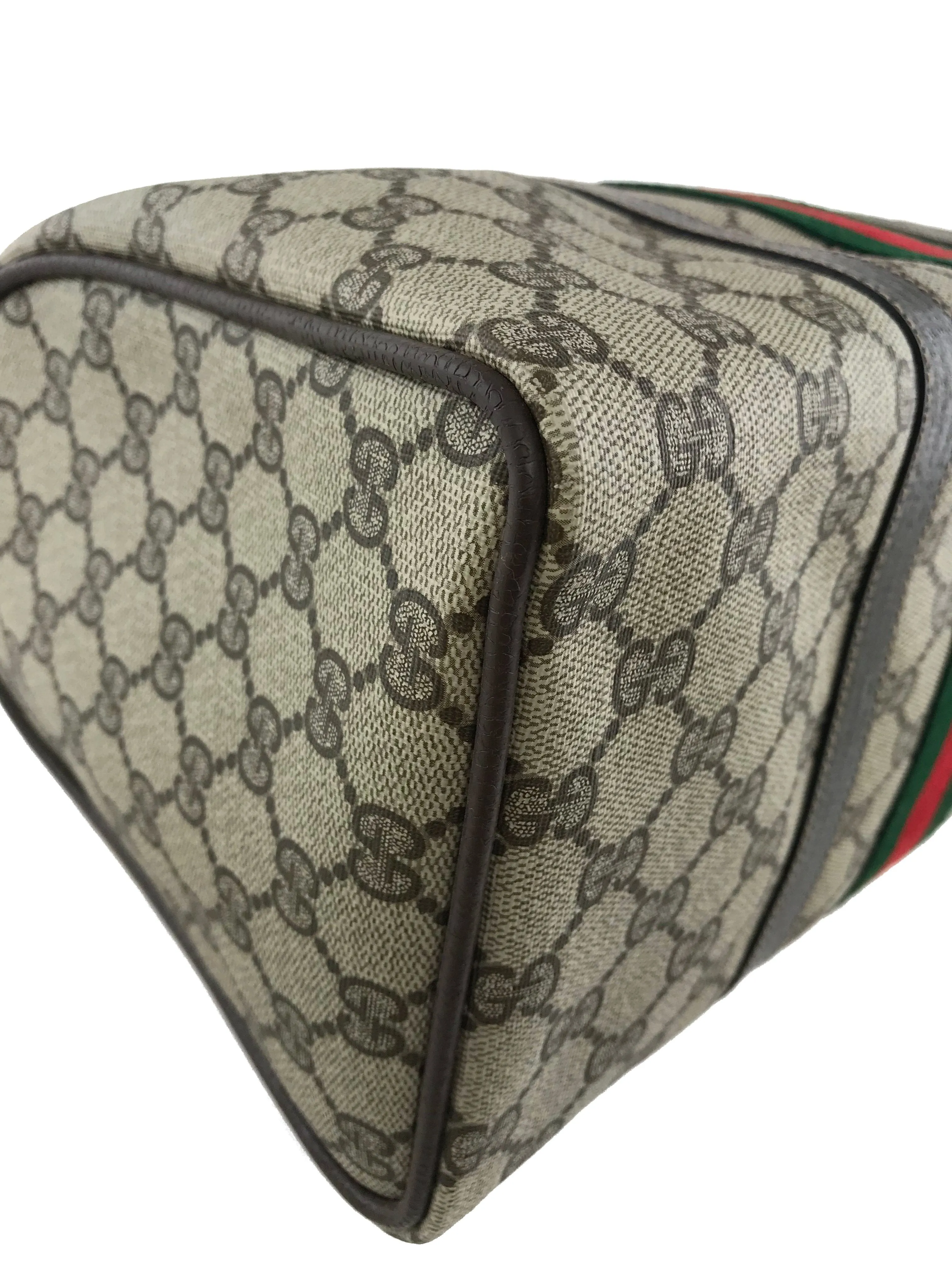 Gucci Monogram Boston Web Medium Satchel Bag