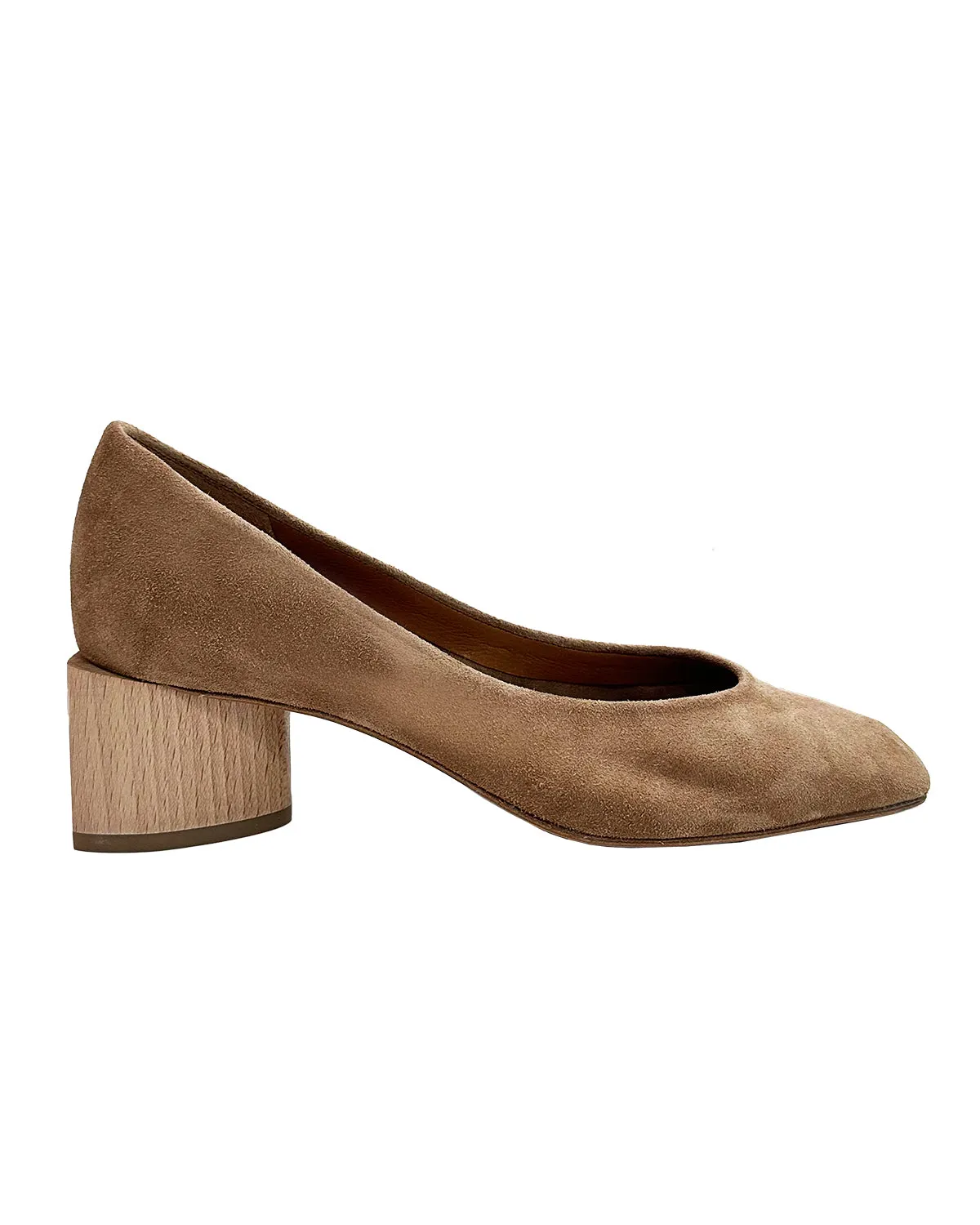 Icy Block Heel (Tobacco Split Suede)