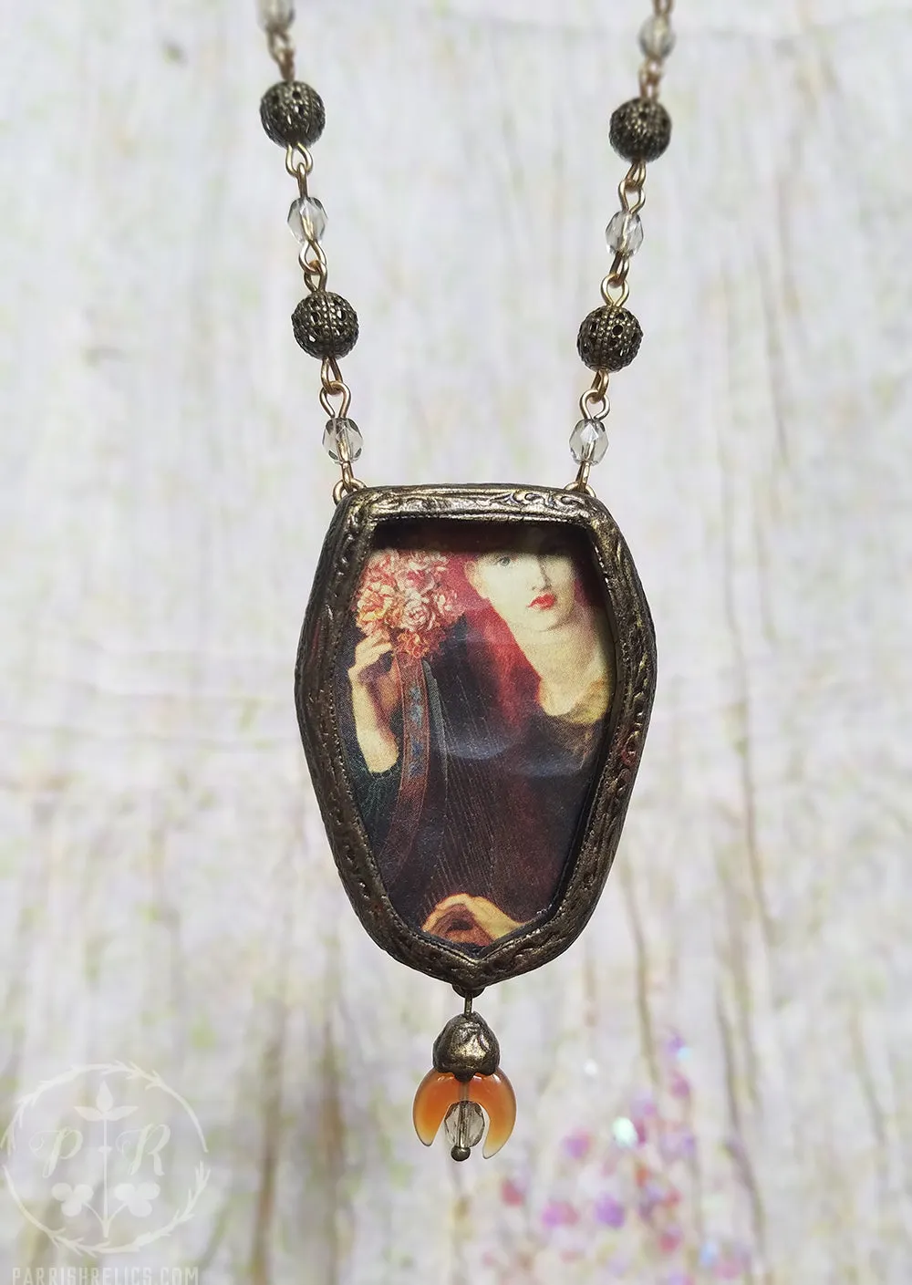 La Ghirlandata ~ Rossetti Pictorial Shrine Amulet