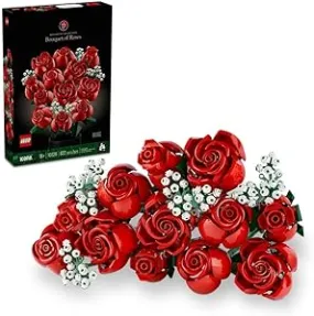 LEGO Icons Bouquet of Roses 10328 Building Blocks Toy Set Flowers Botanical Collection (822 Pieces)