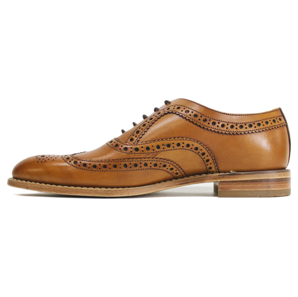 Loake Mens Shoes Fearnley Brogue Wingtip Lace-Up Oxford Leather - UK 10