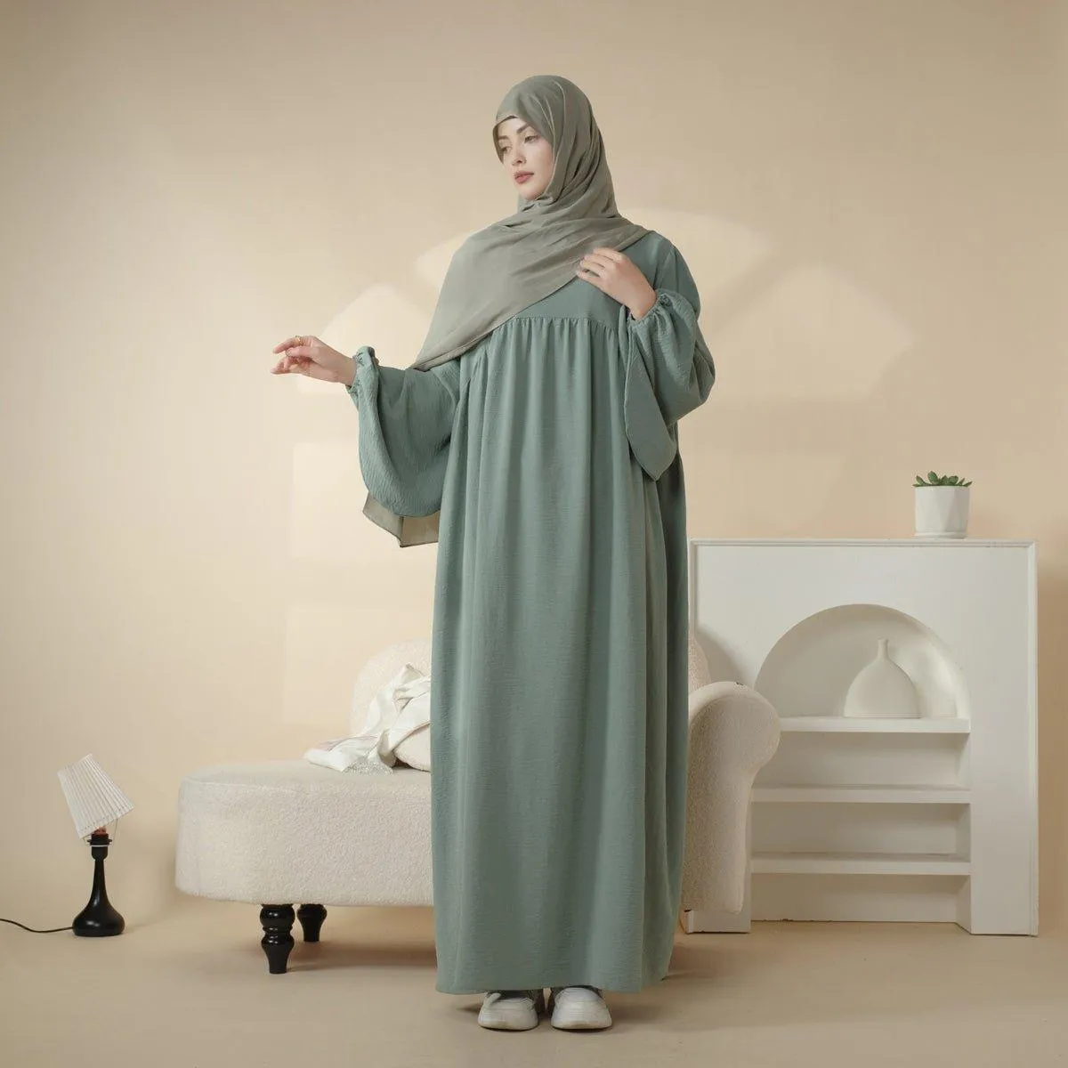 MA027 Reversible Crepe Abaya