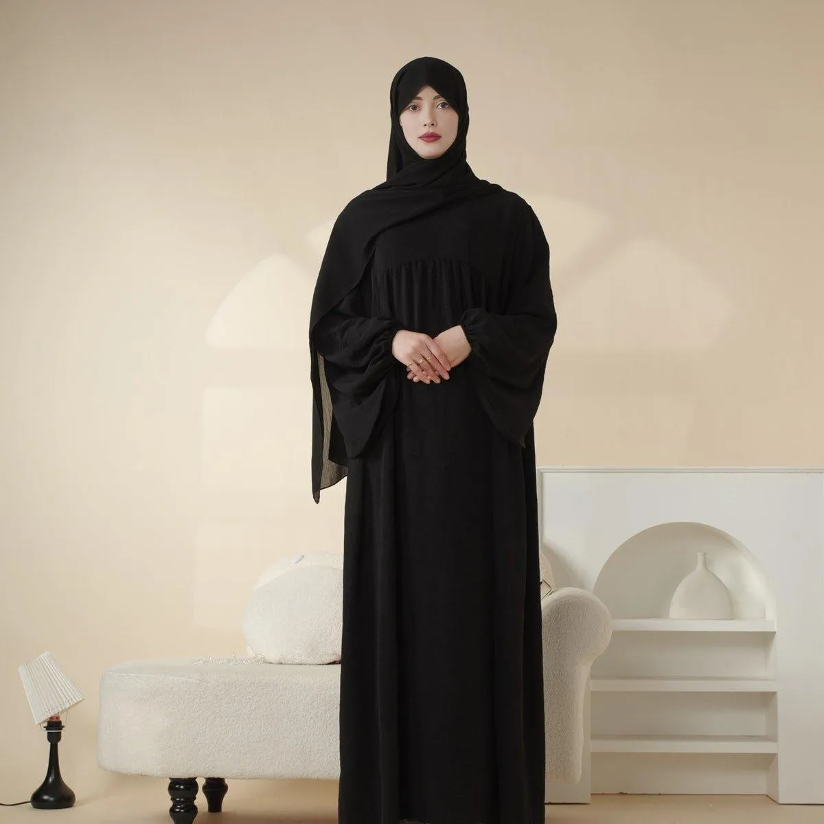 MA027 Reversible Crepe Abaya