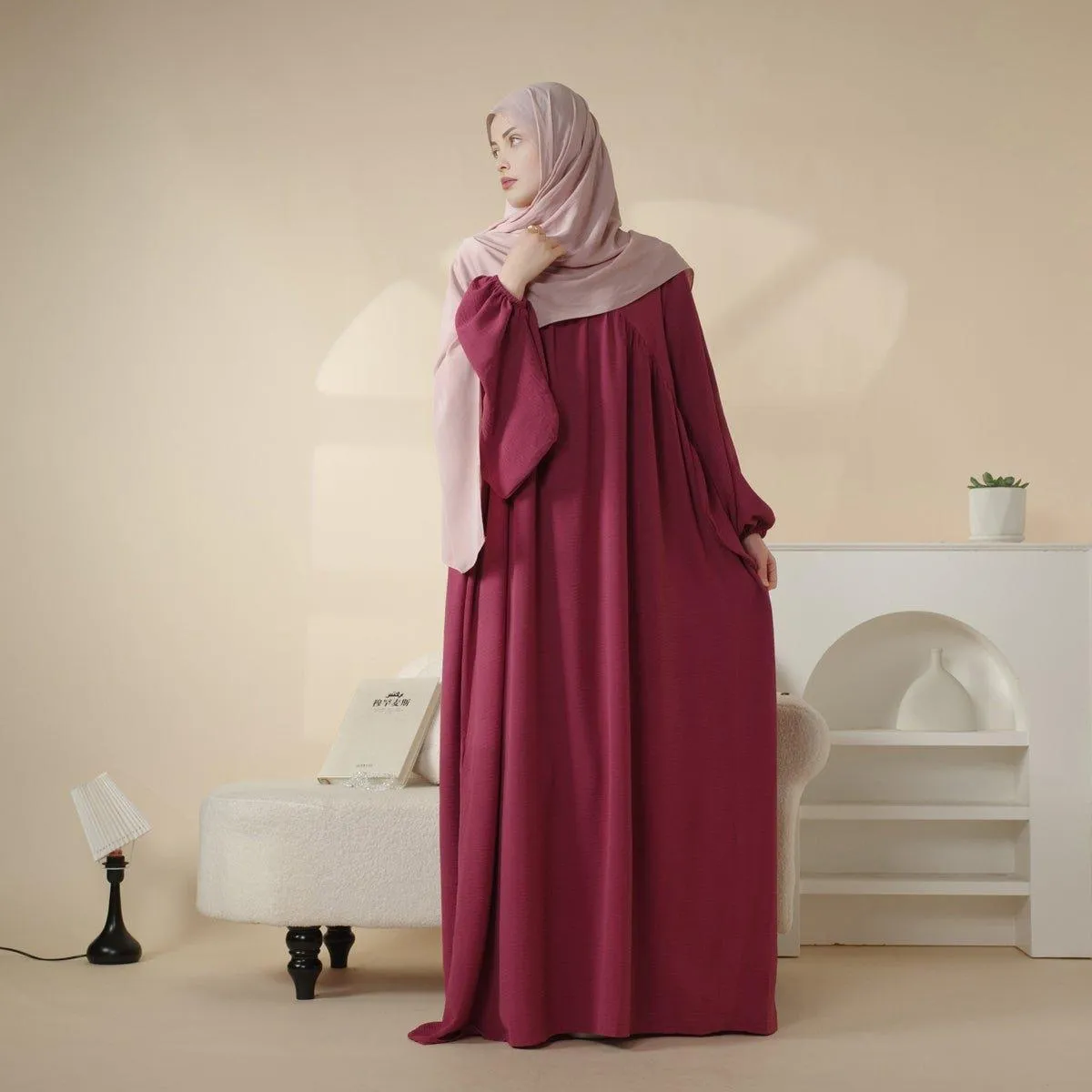 MA027 Reversible Crepe Abaya