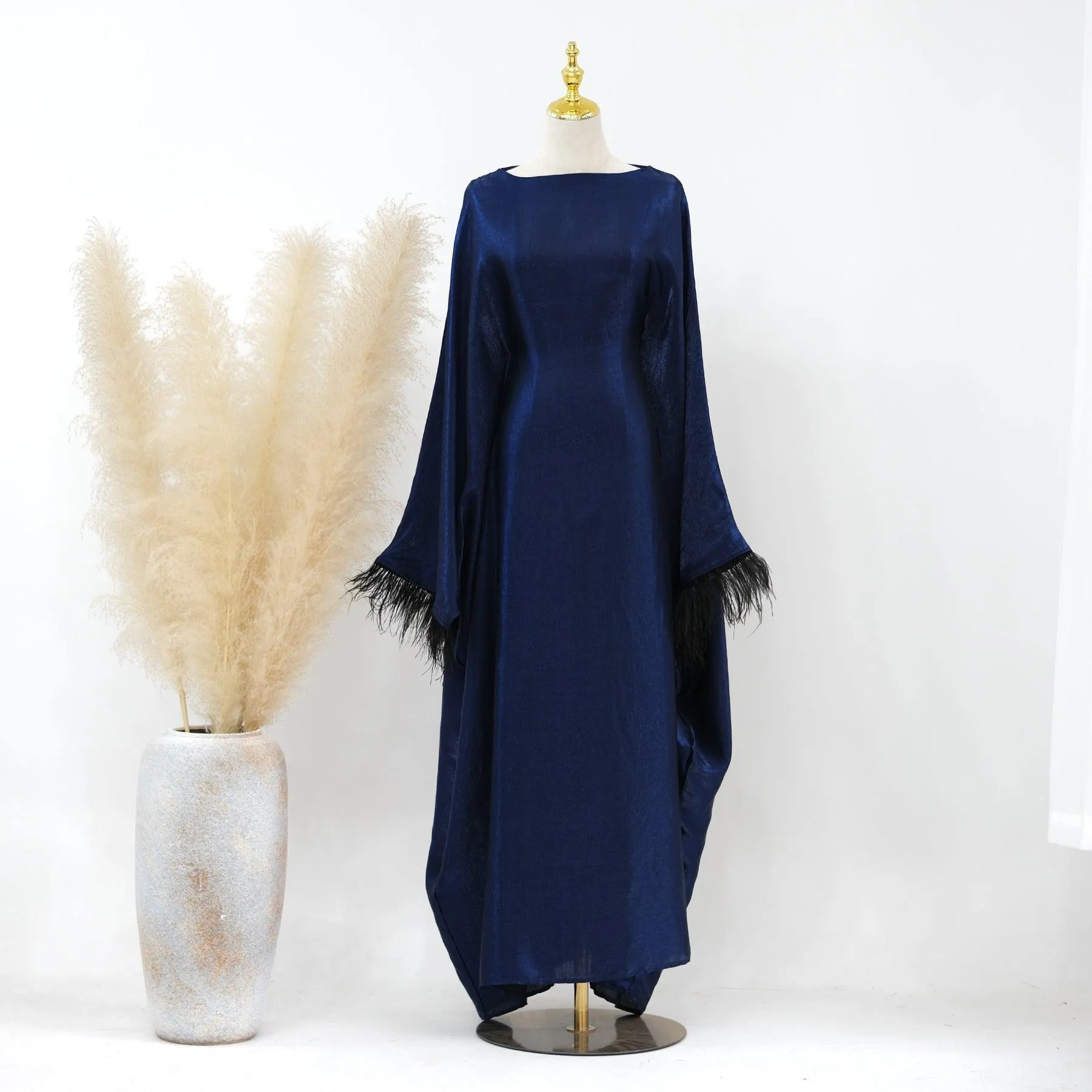 MA052 Party Feather Sleeves Abaya