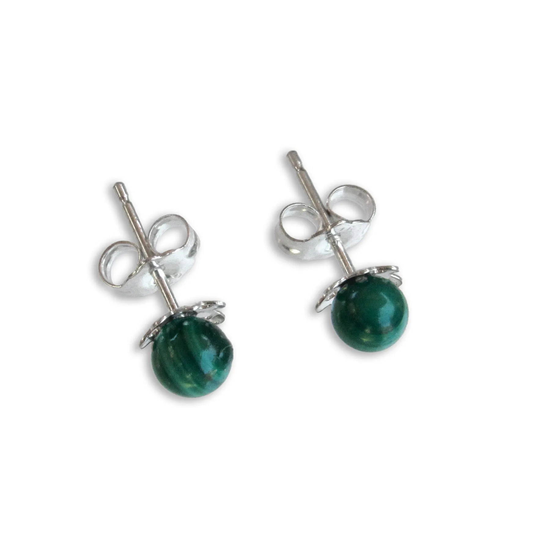 Malachite gemstone Stud Earrings